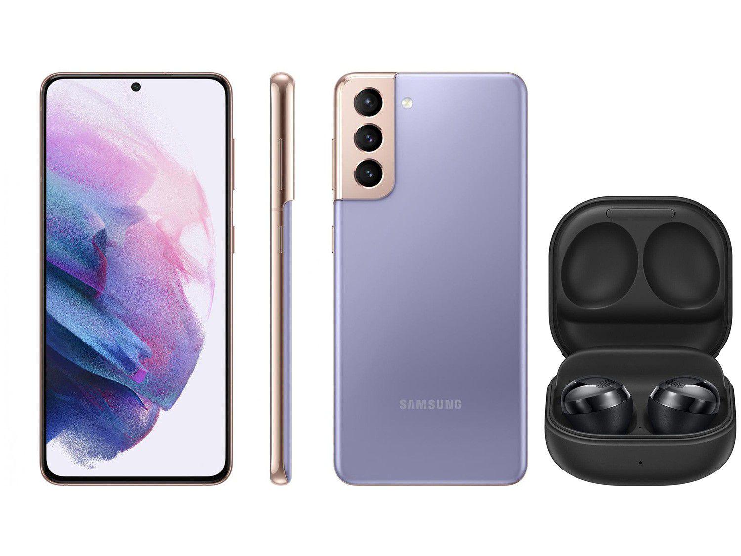Smartphone Samsung Galaxy S21 128GB Violeta 5G - 8GB RAM + Fone de Ouvido  Bluetooth Galaxy Buds Pro - Galaxy S21 - Magazine Luiza