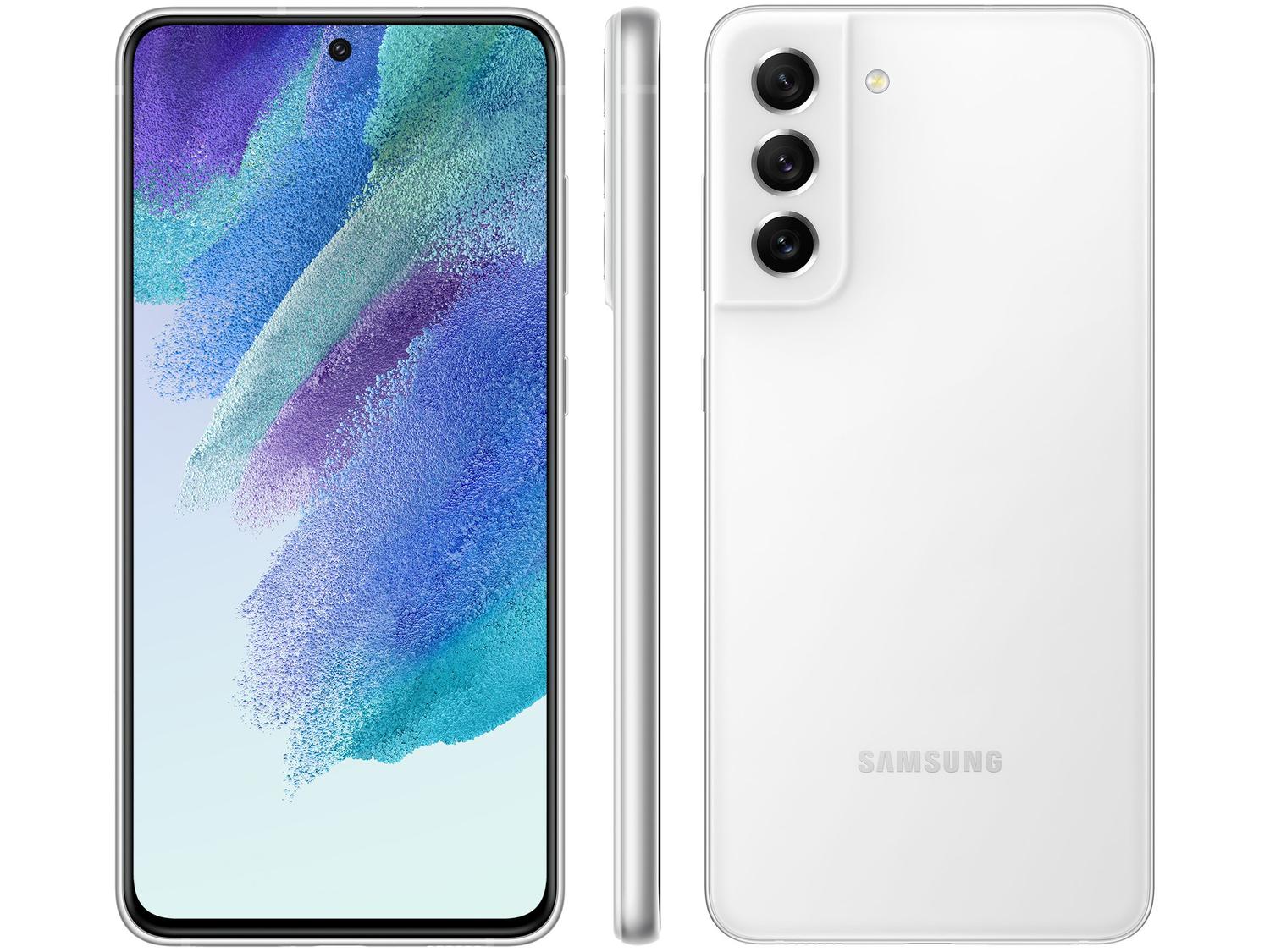 Smartphone Samsung Galaxy S21 FE 256GB Branco 5G Octa-Core 8GB RAM 6,4” Câm. Tripla + Selfie 32MP