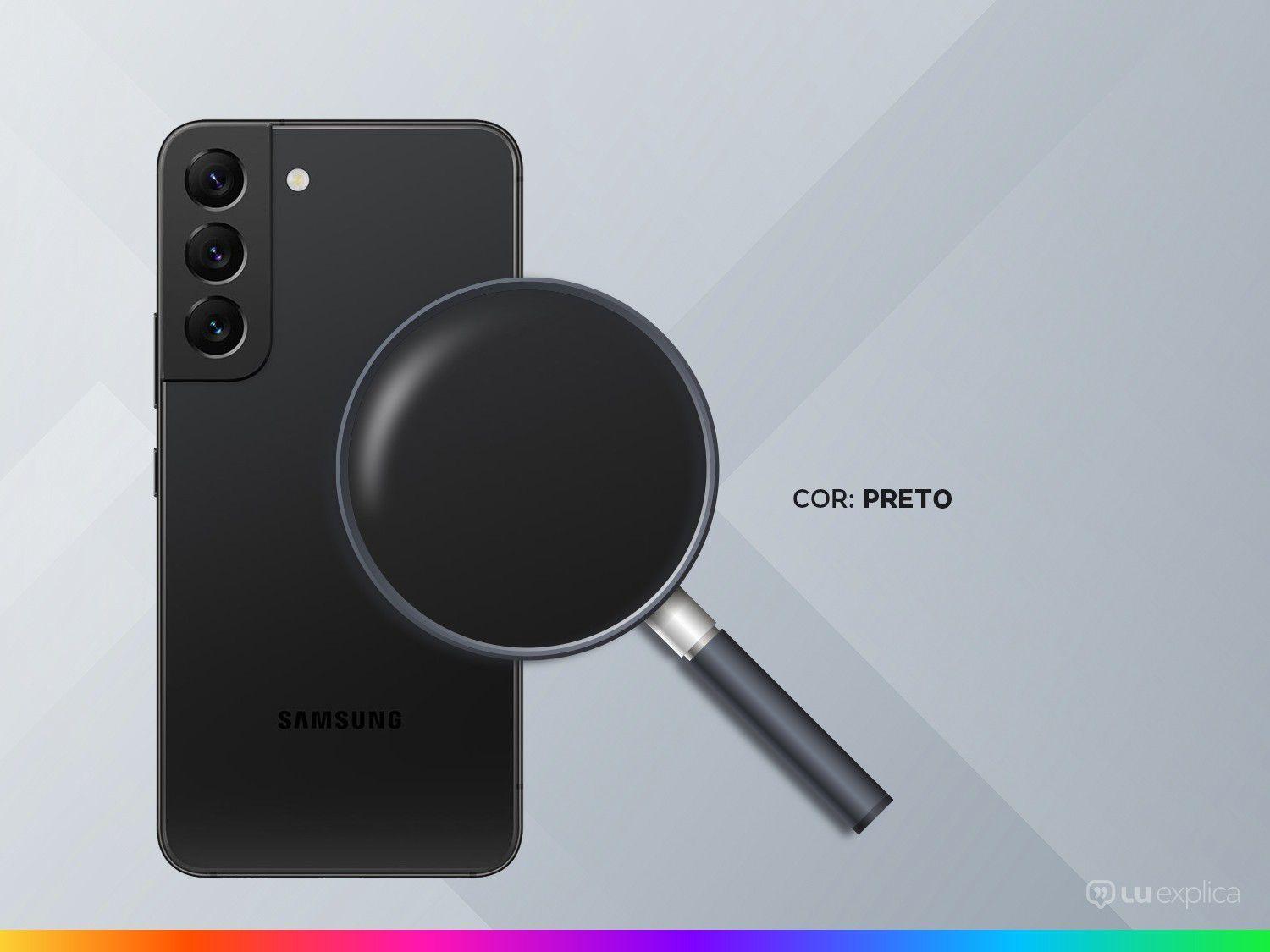 Smartphone Samsung Galaxy S22 128GB Preto 5G Octa-Core 8GB RAM 6,1" Câm. Tripla + Selfie 10MP Dual Chip