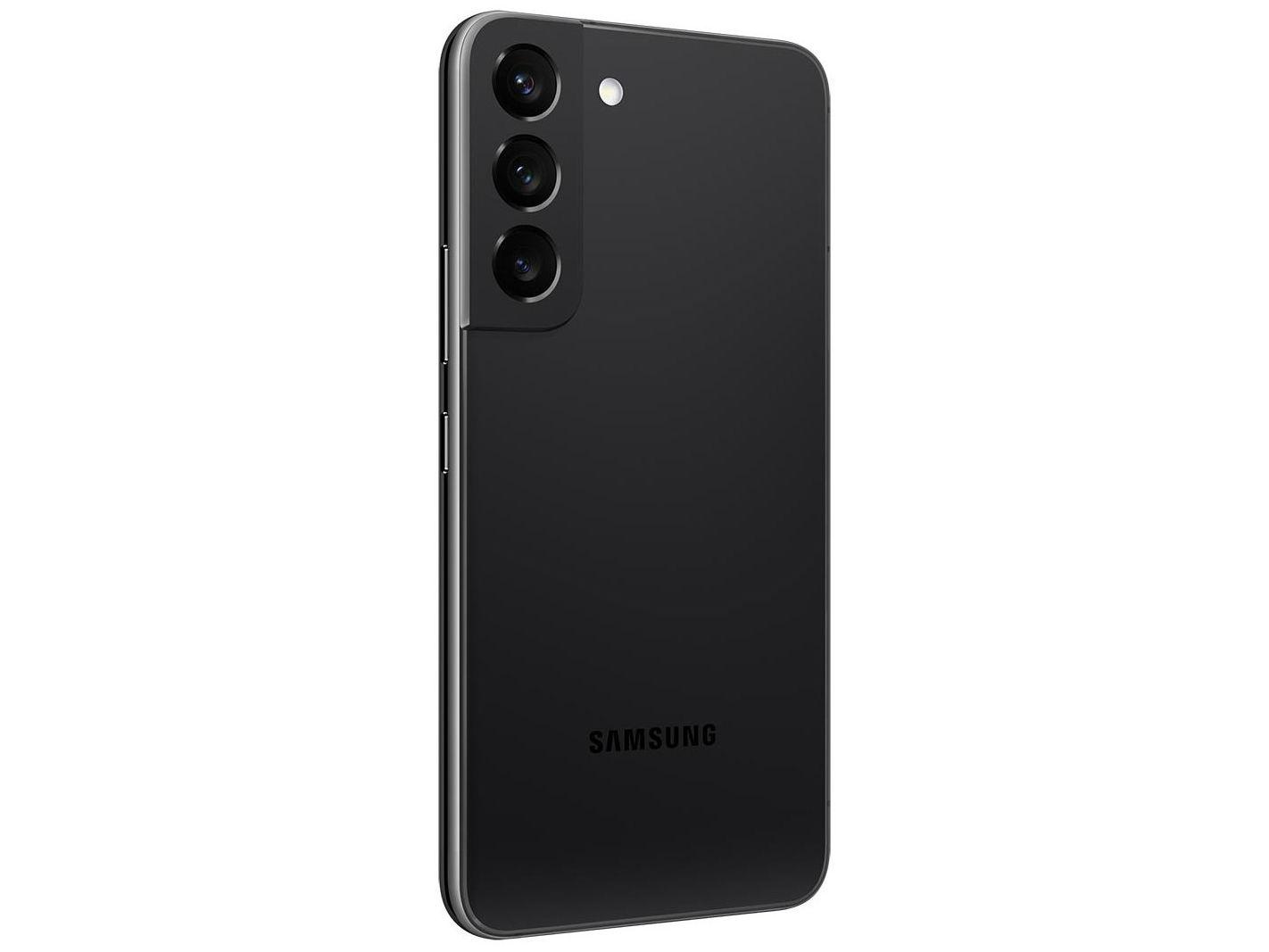 Smartphone Samsung Galaxy S22 128GB Preto 5G Octa-Core 8GB RAM 6,1" Câm. Tripla + Selfie 10MP Dual Chip