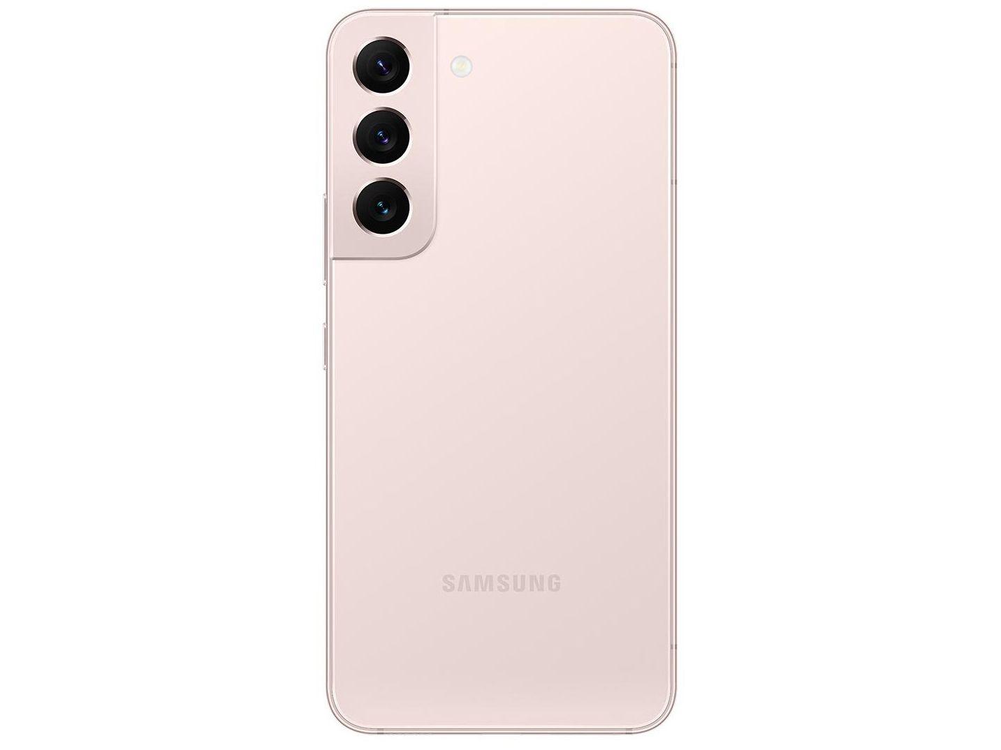 Smartphone Samsung Galaxy S22 128GB Rosé 5G Octa-Core 8GB 6,1" RAM Câm. Tripla + Selfie 10MP Dual Chip