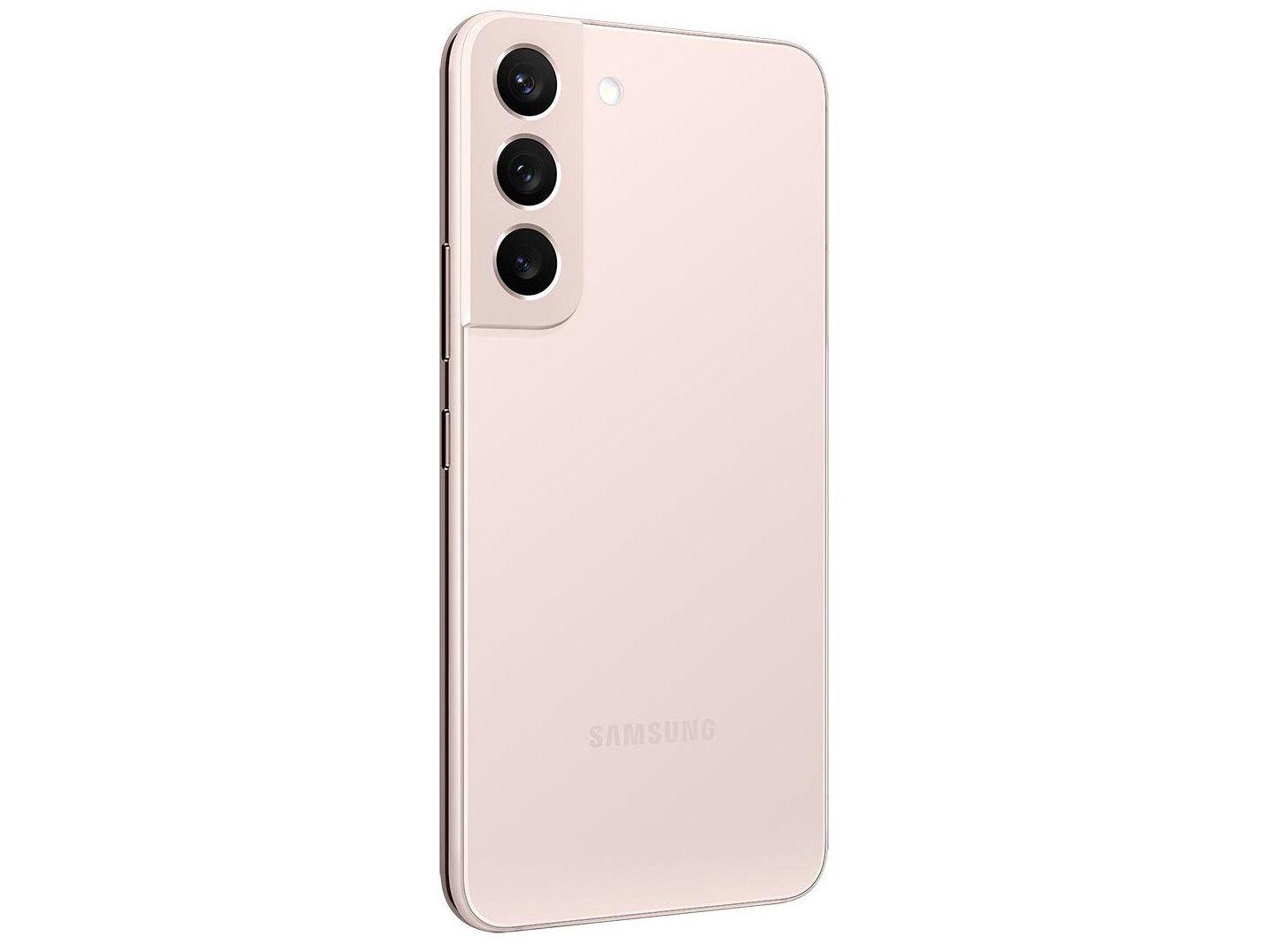 Smartphone Samsung Galaxy S22 128GB Rosé 5G Octa-Core 8GB 6,1" RAM Câm. Tripla + Selfie 10MP Dual Chip