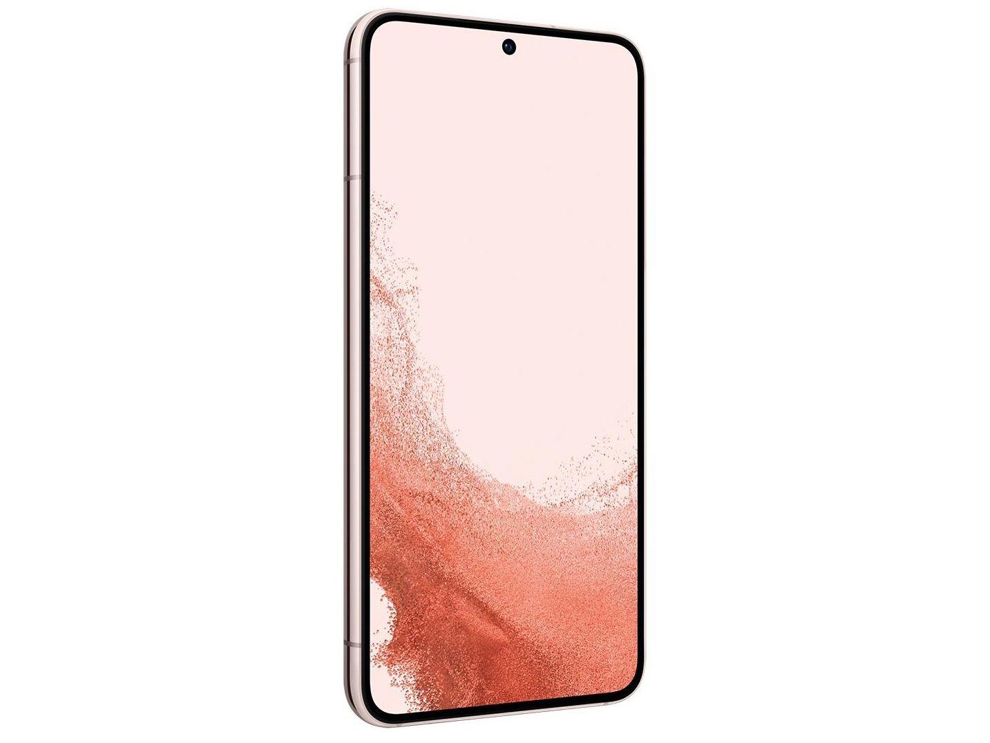 Smartphone Samsung Galaxy S22 128GB Rosé 5G Octa-Core 8GB 6,1" RAM Câm. Tripla + Selfie 10MP Dual Chip