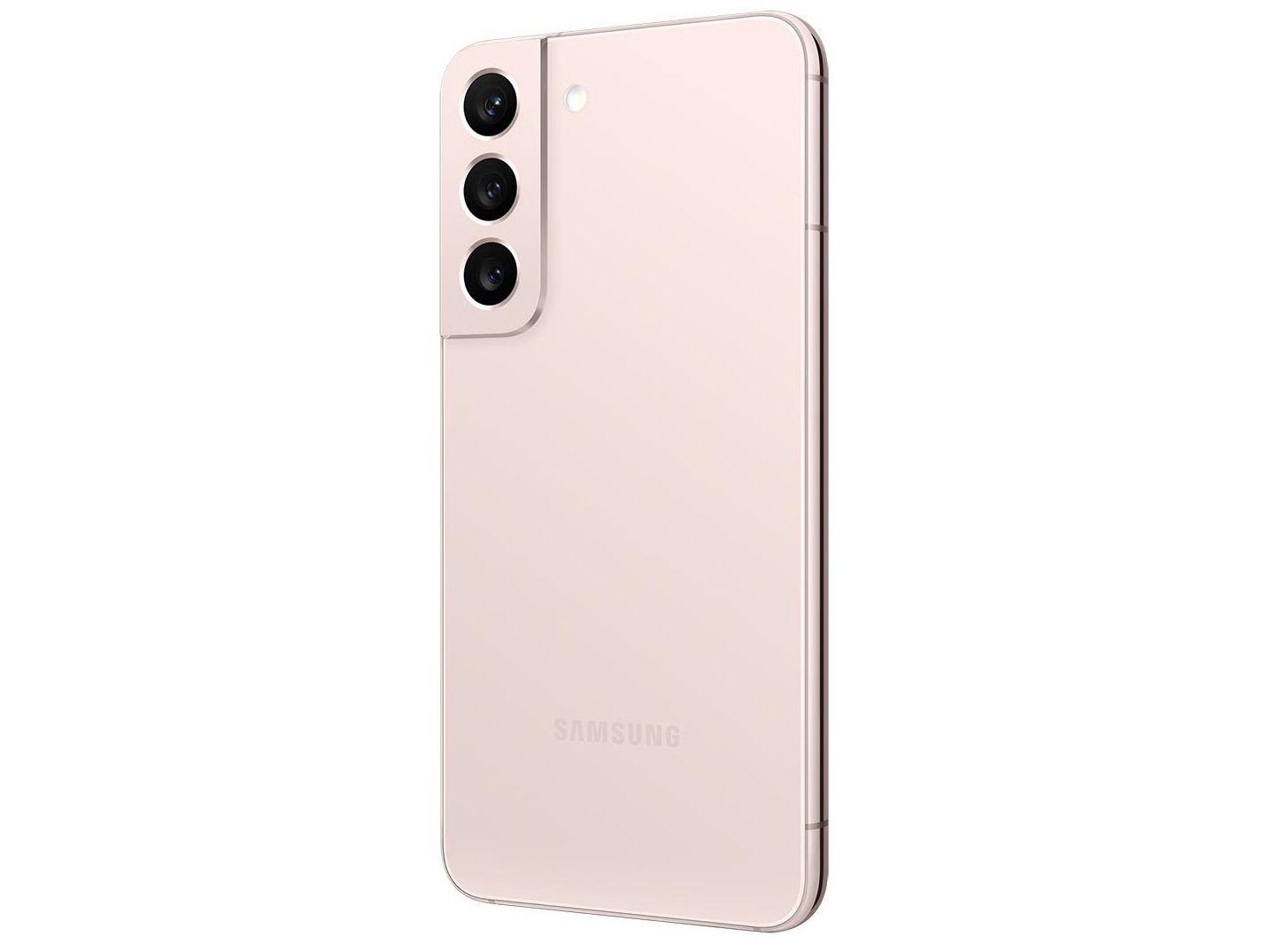 Smartphone Samsung Galaxy S22 128GB Rosé 5G Octa-Core 8GB 6,1" RAM Câm. Tripla + Selfie 10MP Dual Chip