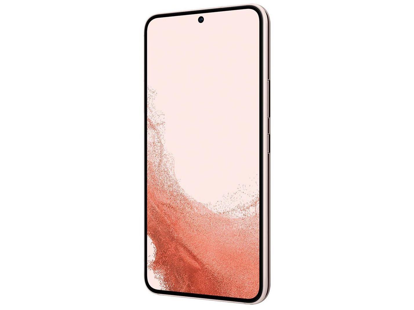 Smartphone Samsung Galaxy S22 128GB Rosé 5G Octa-Core 8GB 6,1" RAM Câm. Tripla + Selfie 10MP Dual Chip