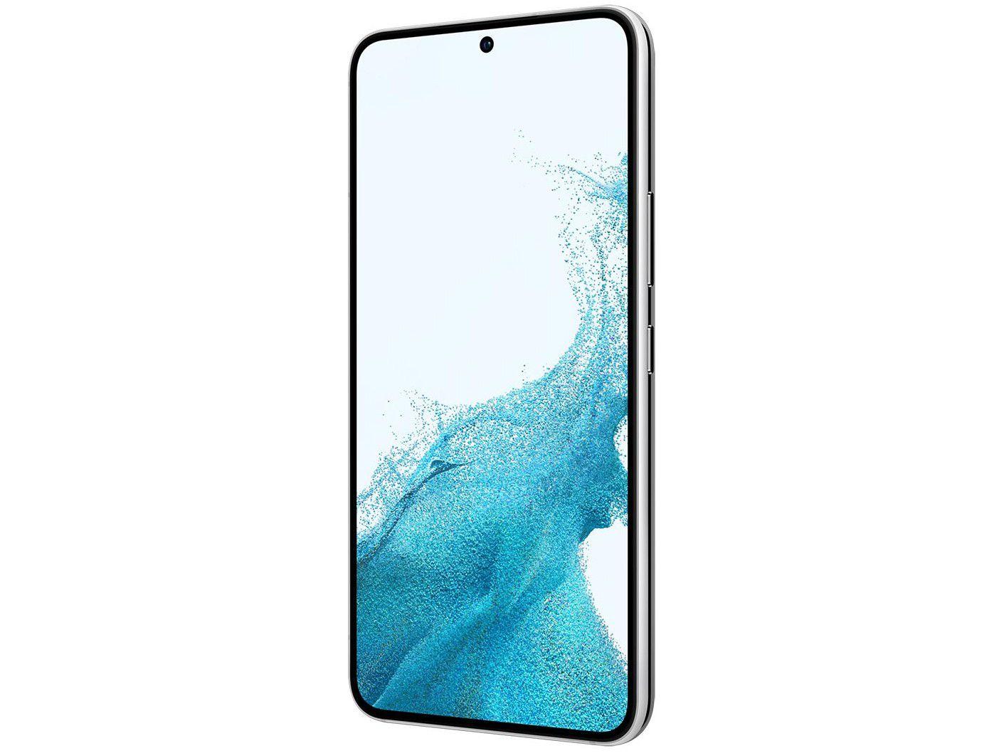 Smartphone Samsung Galaxy S22 256GB Branco 5G Octa-Core 8GB RAM 6,1" Câm. Tripla + Selfie 10MP Dual Chip
