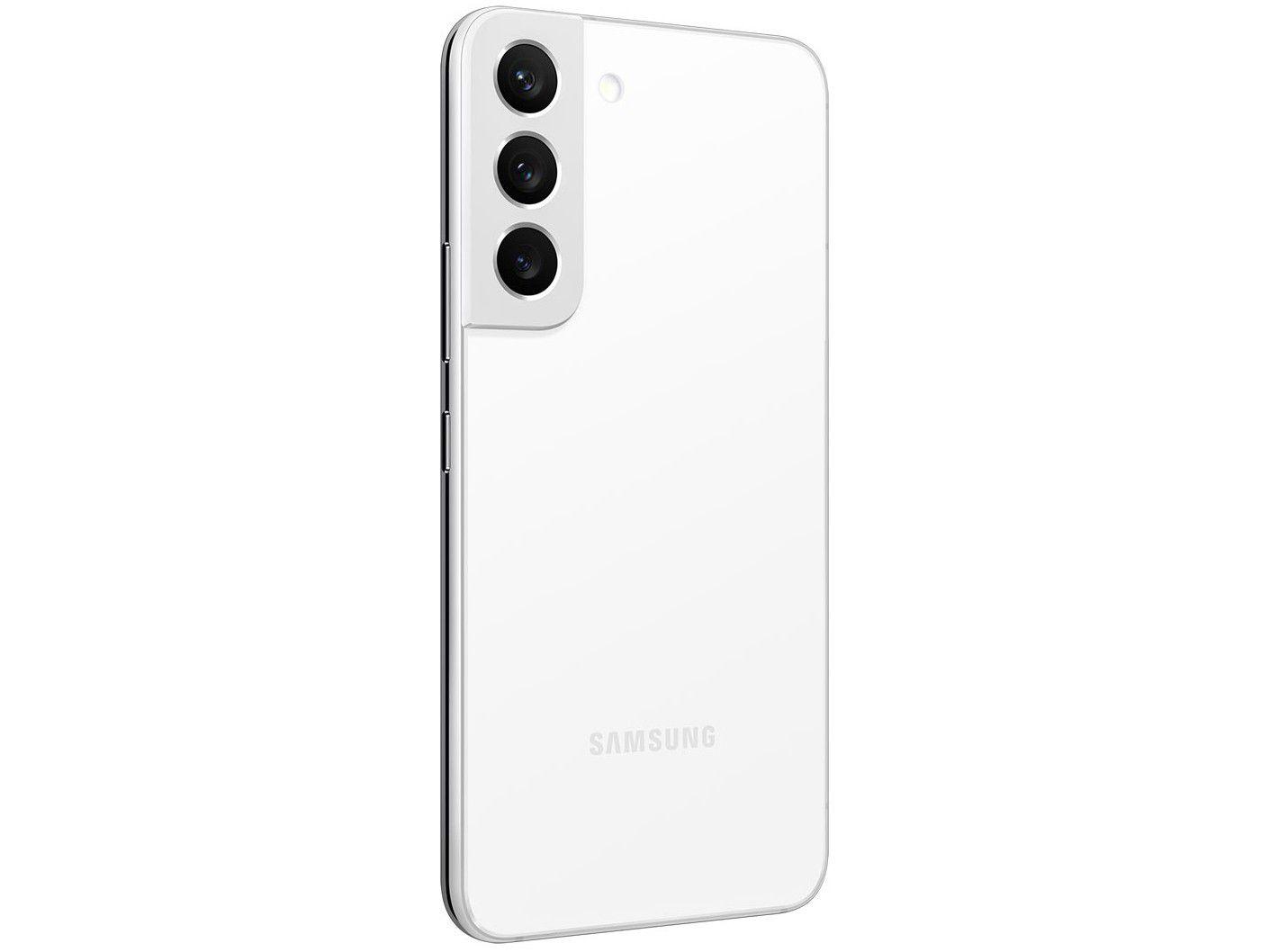 Smartphone Samsung Galaxy S22 256GB Branco 5G Octa-Core 8GB RAM 6,1" Câm. Tripla + Selfie 10MP Dual Chip