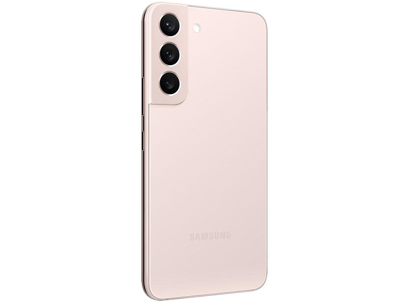Smartphone Samsung Galaxy S22 256GB Rosé 5G Octa-Core 8GB 6,1" RAM Câm. Tripla + Selfie 10MP Dual Chip