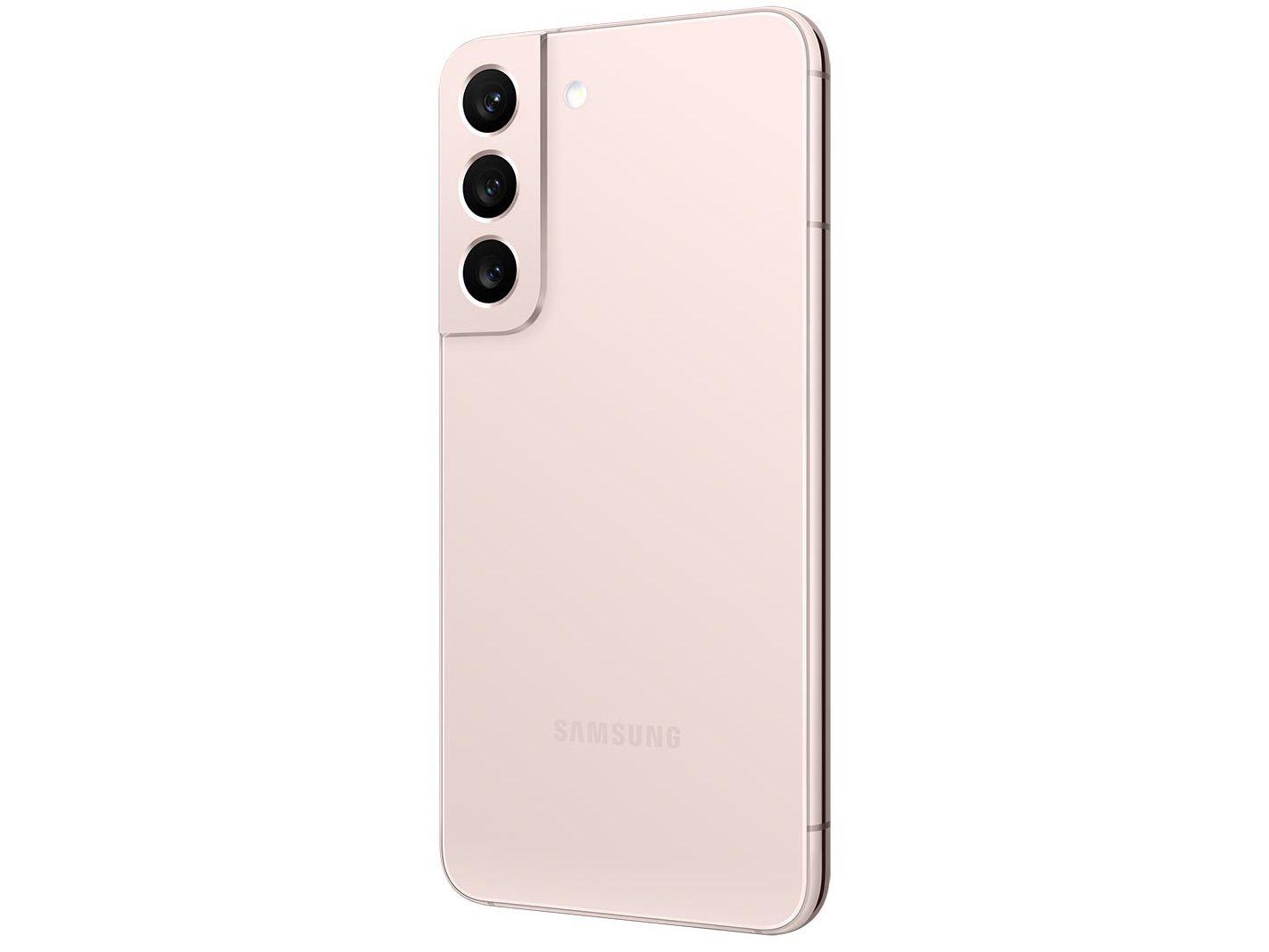 Smartphone Samsung Galaxy S22 256GB Rosé 5G Octa-Core 8GB 6,1" RAM Câm. Tripla + Selfie 10MP Dual Chip
