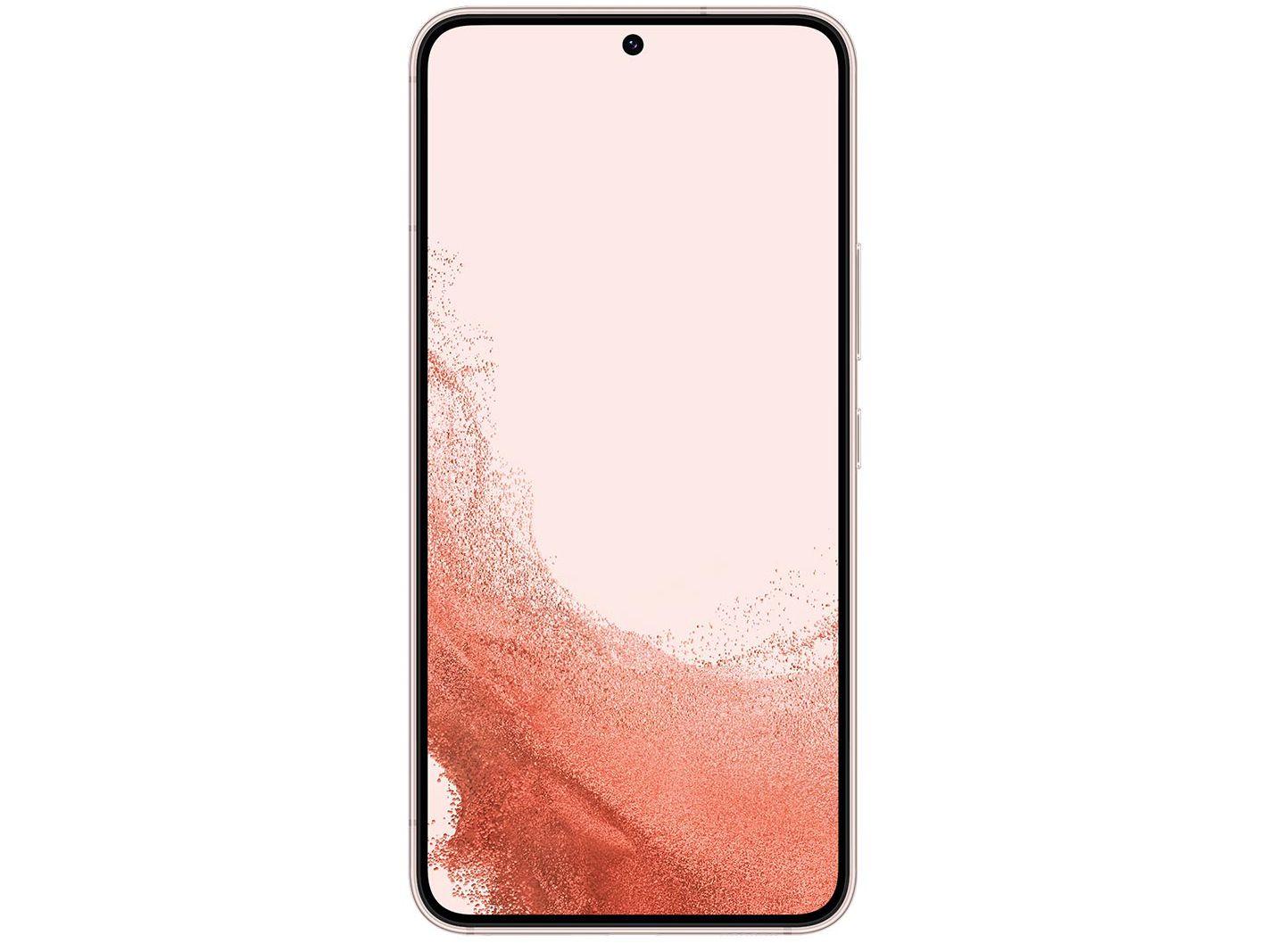 Smartphone Samsung Galaxy S22 256GB Rosé 5G Octa-Core 8GB 6,1" RAM Câm. Tripla + Selfie 10MP Dual Chip