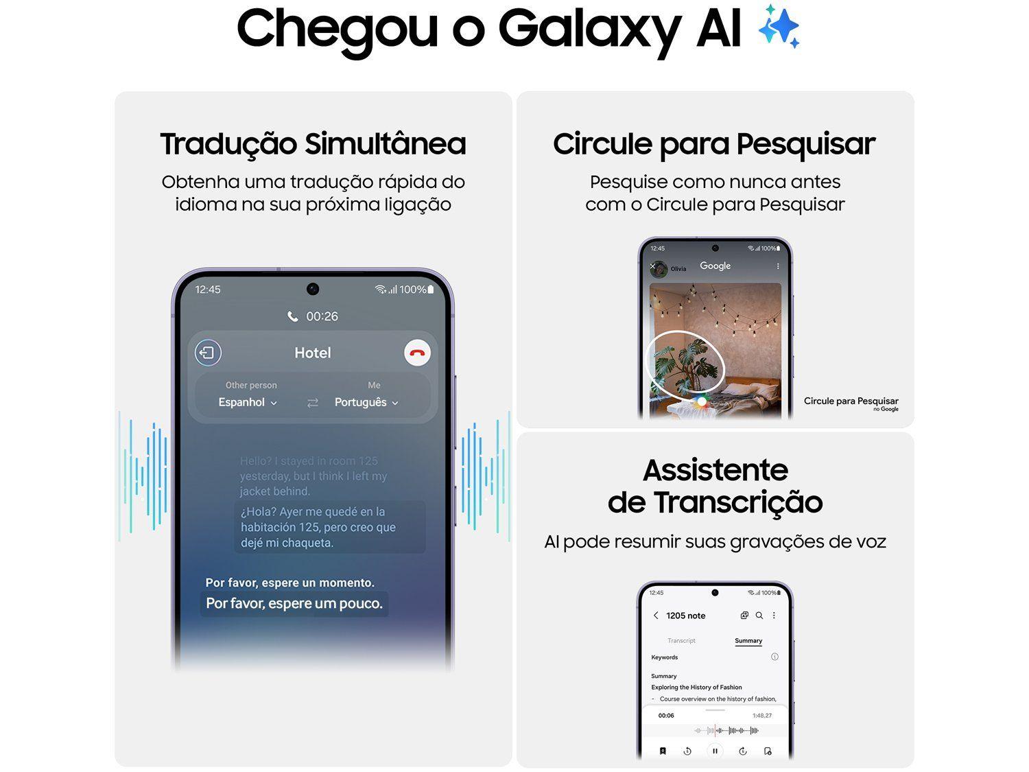Smartphone Samsung Galaxy S24 256GB Preto 
