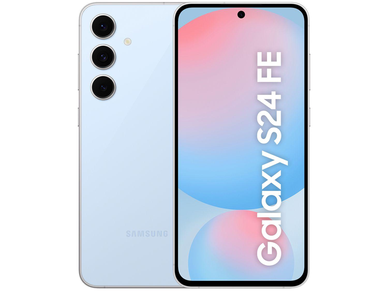 Smartphone Samsung Galaxy S24 FE 256GB 5G 8GB RAM Azul 6,7" Câm. Tripla + Selfie 10MP