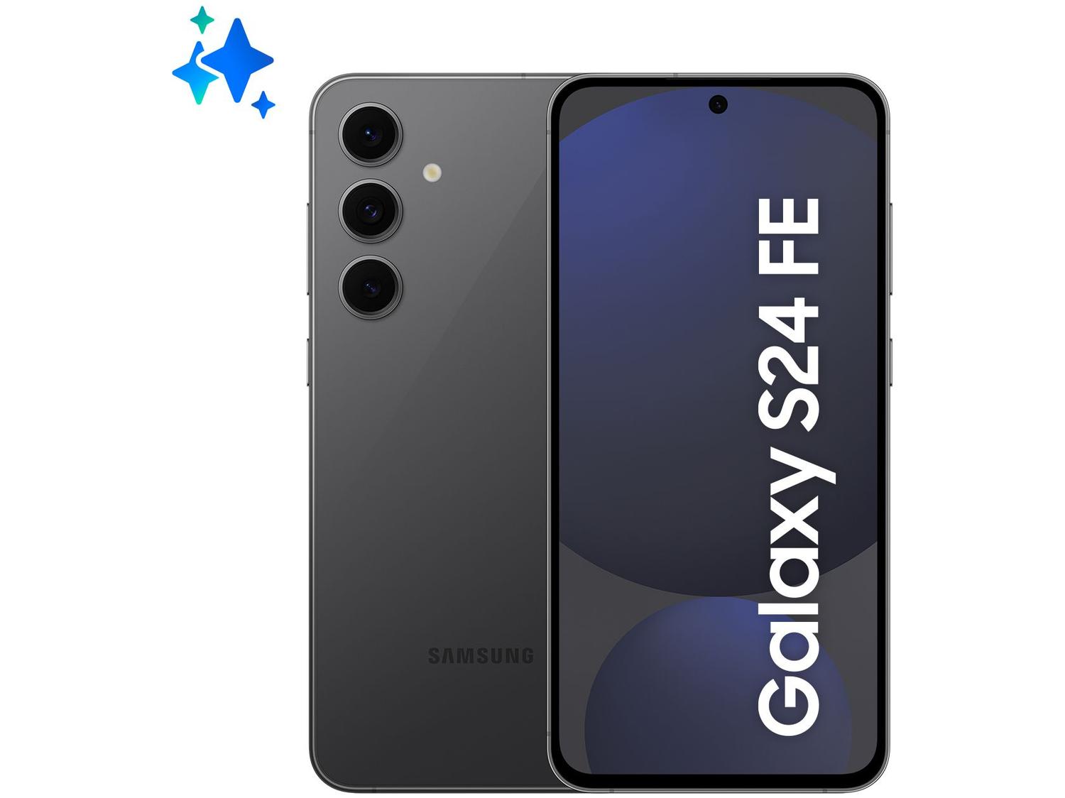 Smartphone Samsung Galaxy S24 FE 256GB 5G 8GB RAM Grafite 6,7" Câm. Tripla + Selfie 10MP