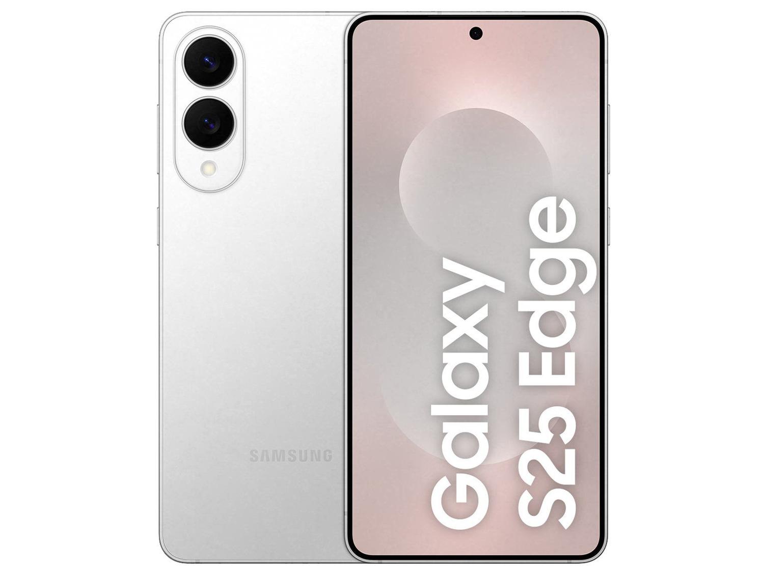 Smartphone Samsung Galaxy S25 Edge 512GB Titânio Prata 5G 12GB RAM 6,7" Câm. Dupla + Selfie 12MP