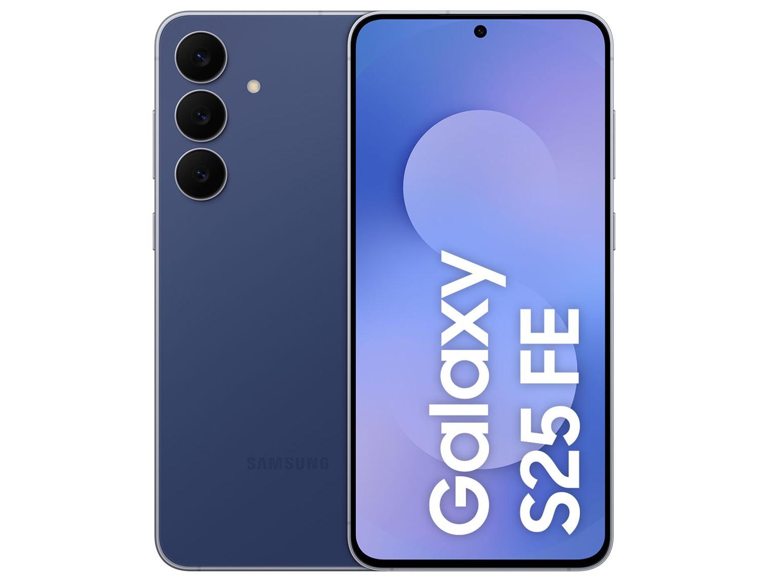 Smartphone Samsung Galaxy S25 FE 128GB 5G 8GB RAM Azul Marinho 6,7" Câm. Tripla + Selfie 12MP