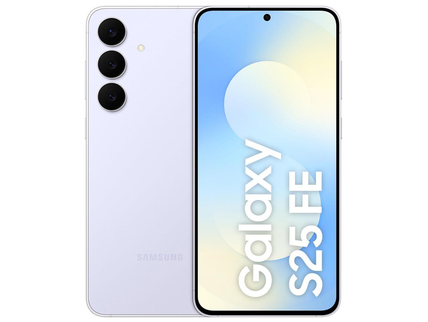 Smartphone Samsung Galaxy S25 FE 256GB 5G 8GB RAM Azul 6,7" Câm. Tripla + Selfie 12MP