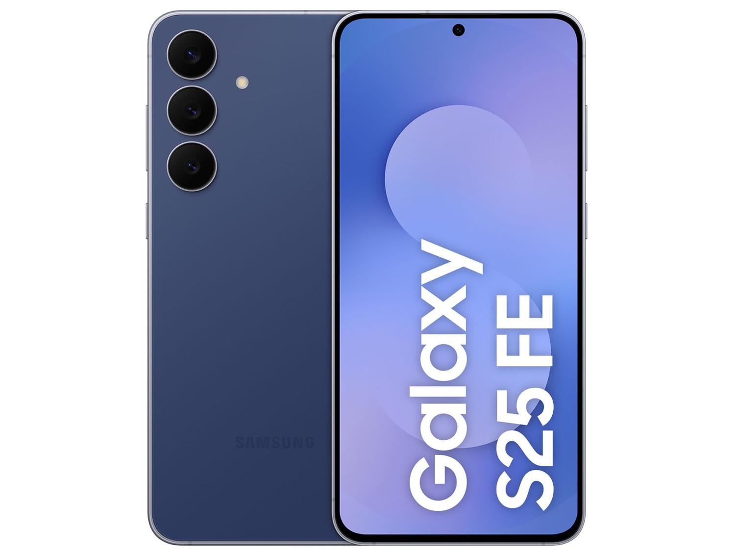 Smartphone Samsung Galaxy S25 FE 256GB 5G 8GB RAM Azul Marinho 6,7" Câm. Tripla + Selfie 12MP