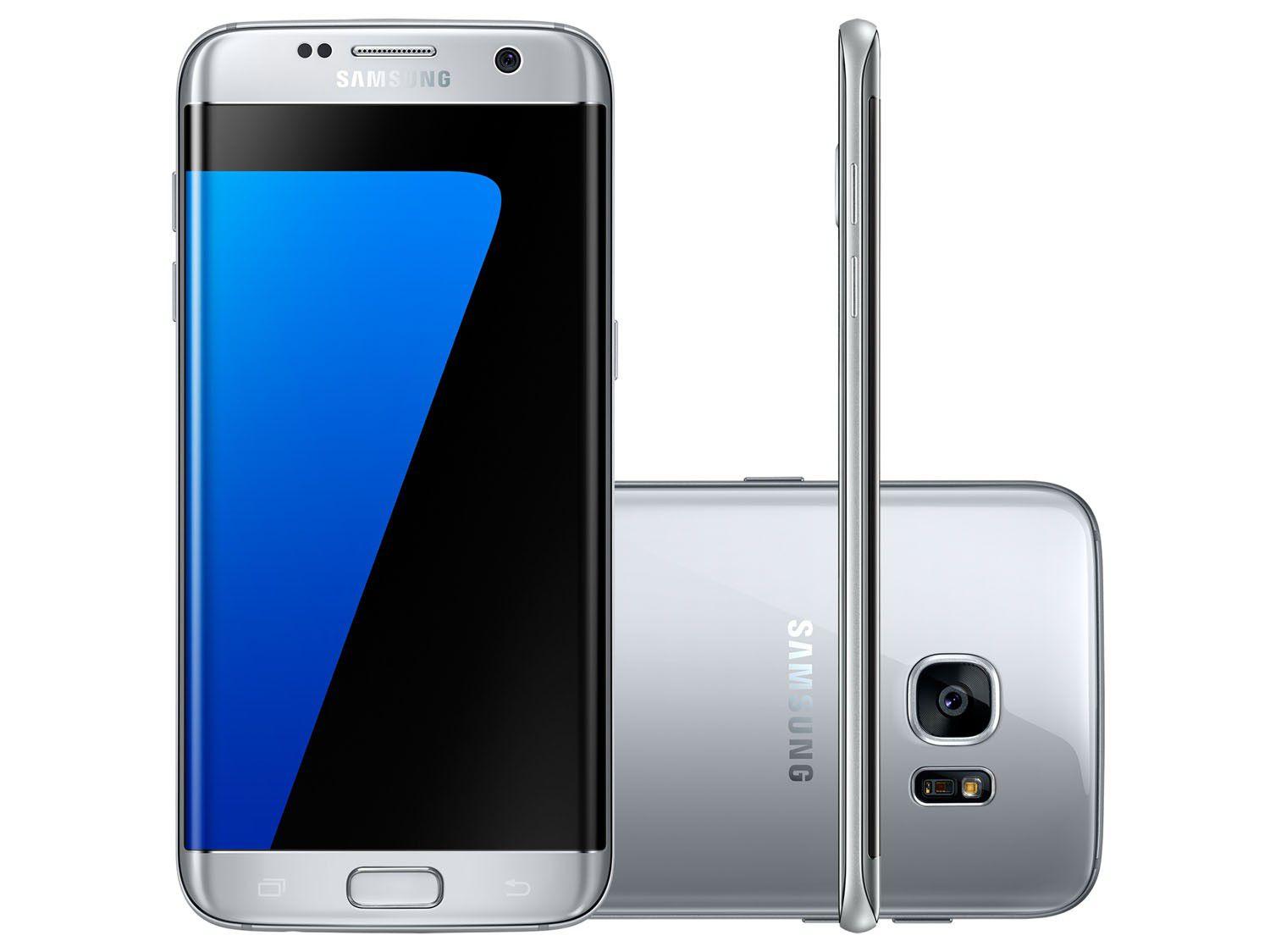 Imagem de Smartphone Samsung Galaxy S7 Edge 32GB Prata 4G - Câm. 12MP + Selfie 5MP Tela 5.5