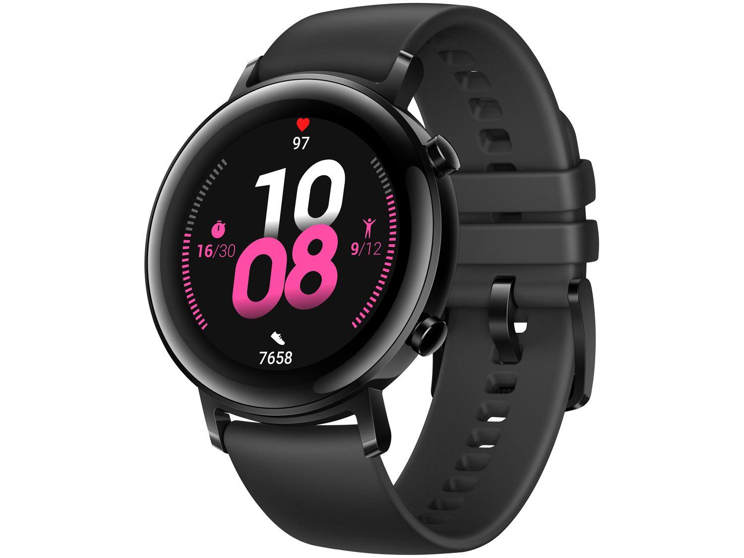 Smartwatch Huawei GT2 42mm Preto 4GB Smartwatch e Acessorios Magazine Luiza