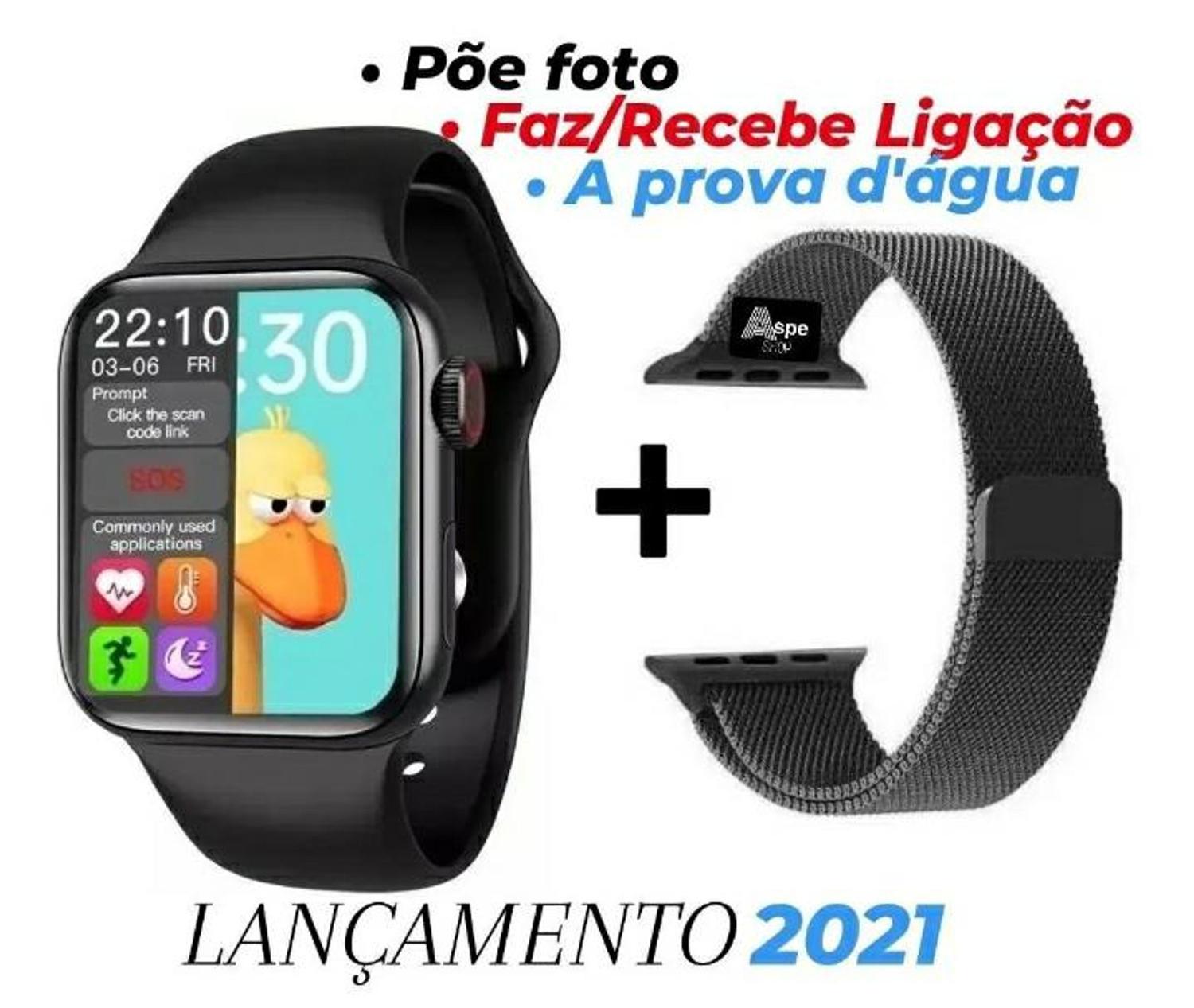 relógio inteligente smartwatch iwo 12 pro android ios rosê 40mm