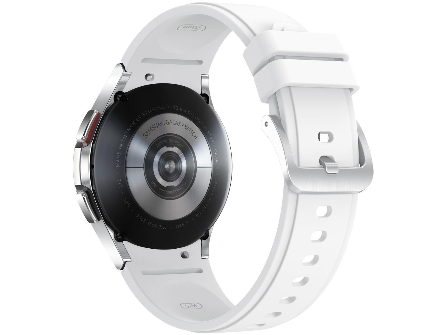 Smartwatch Samsung Galaxy Watch4 Classic LTE 42mm Prata 16GB
