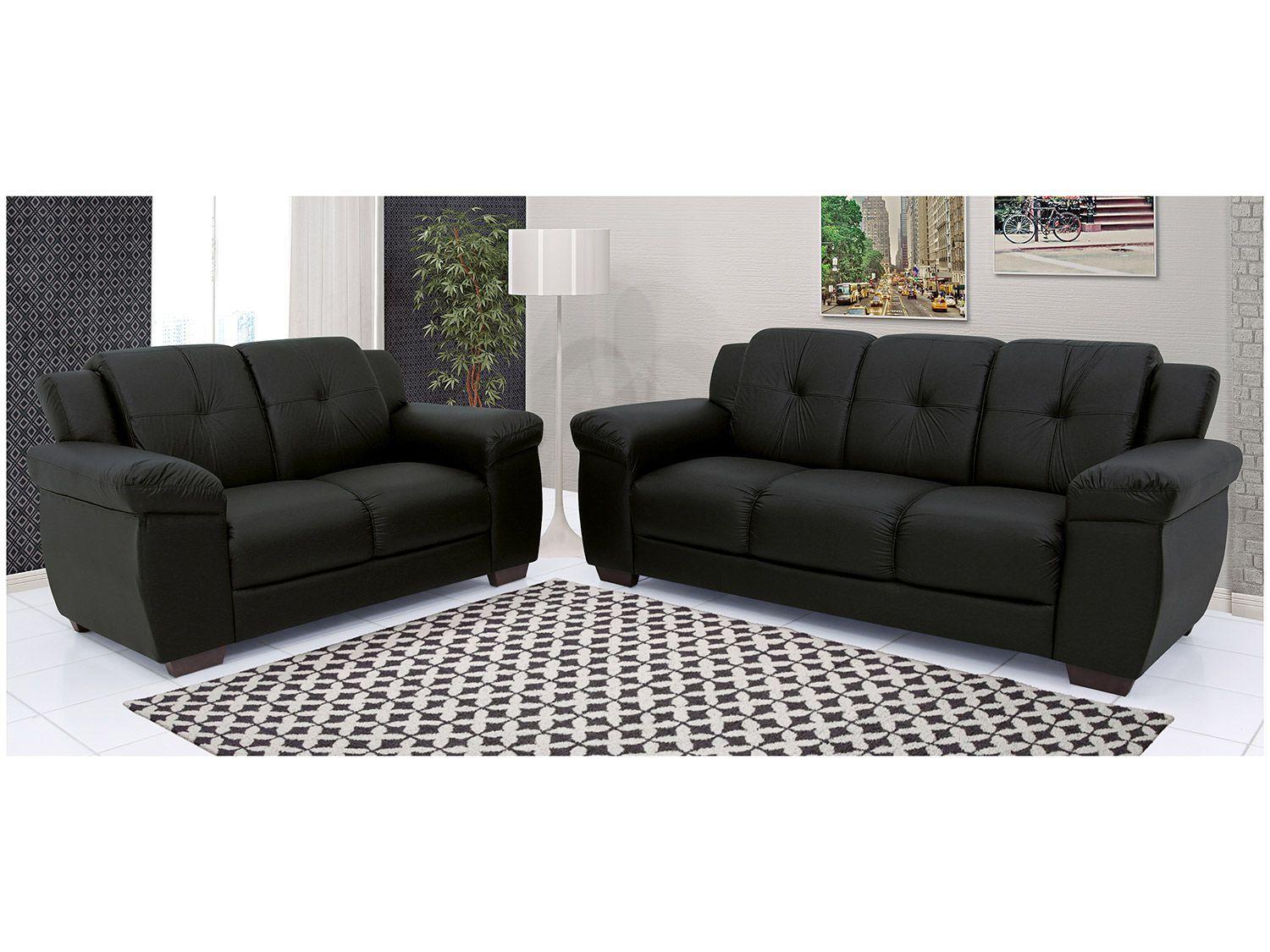 Sofá 2 e 3 Lugares Corino Decore Lorenzo Linoforte Sofás Magazine Luiza