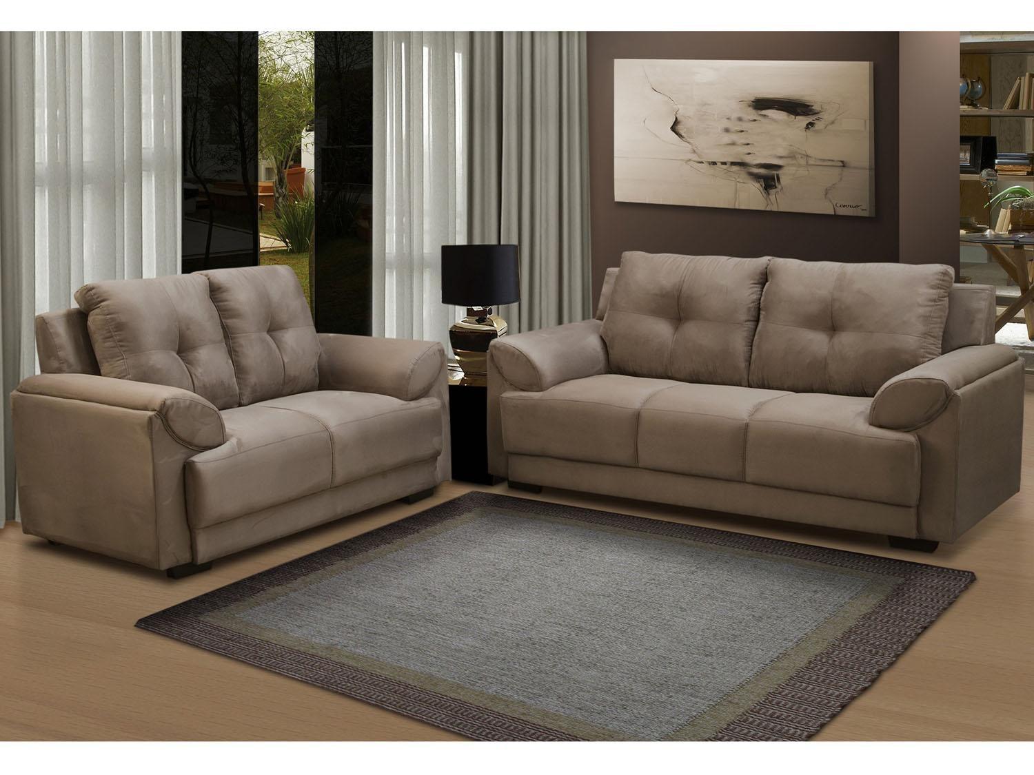 Sofá 2 e 3 Lugares Recife Somopar Sofás Magazine Luiza