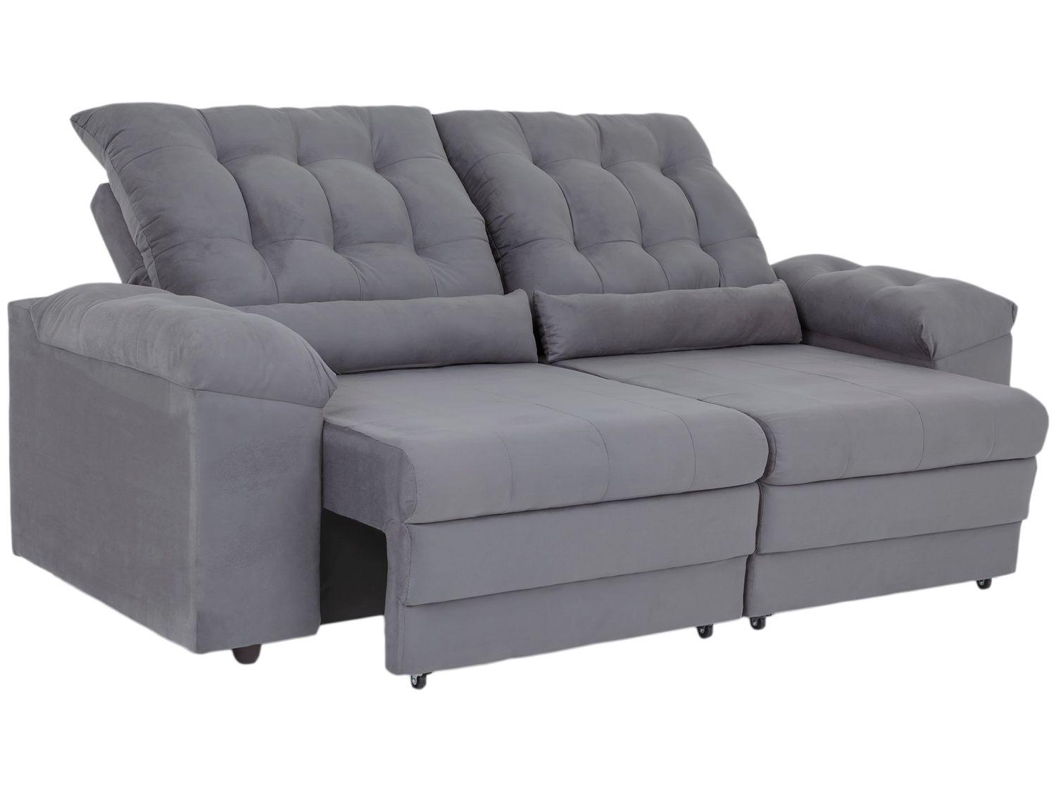 Sofá 2 e 3 Lugares Retrátil Reclinável Suede Phormatta Colômbia SMP