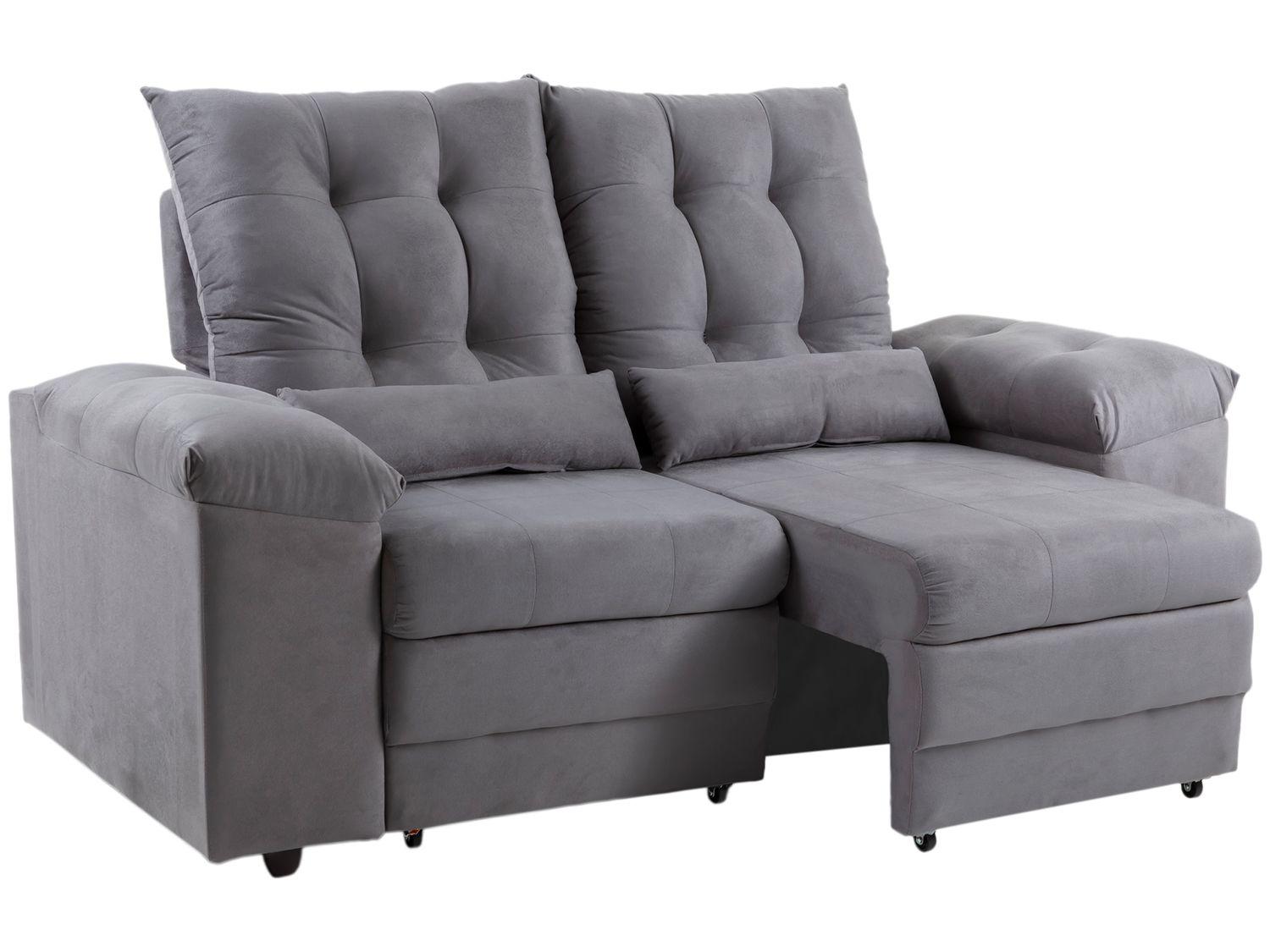 Sofá 2 e 3 Lugares Retrátil Reclinável Suede Phormatta Colômbia SMP