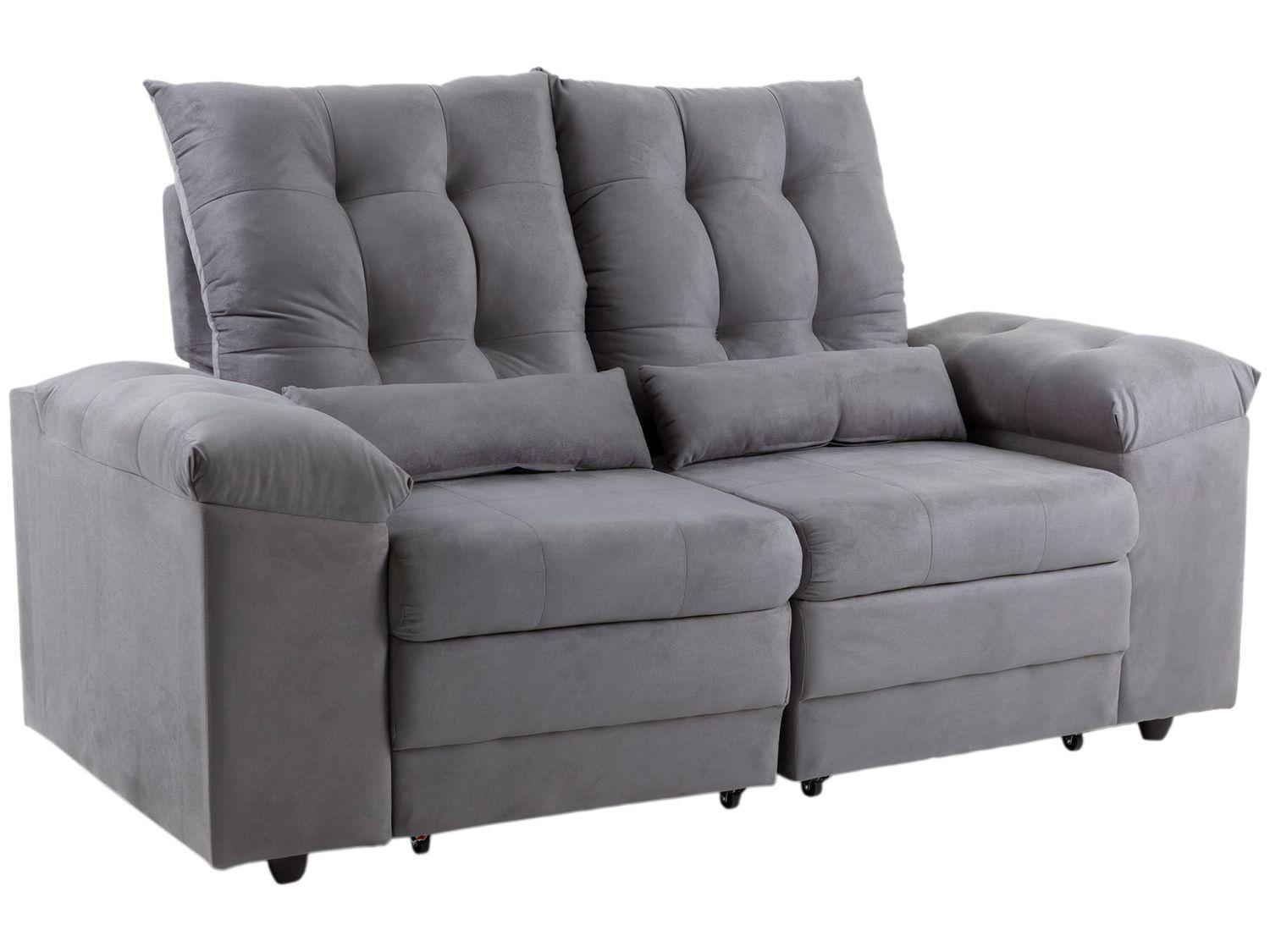 Sofá 2 e 3 Lugares Retrátil Reclinável Suede Phormatta Colômbia SMP
