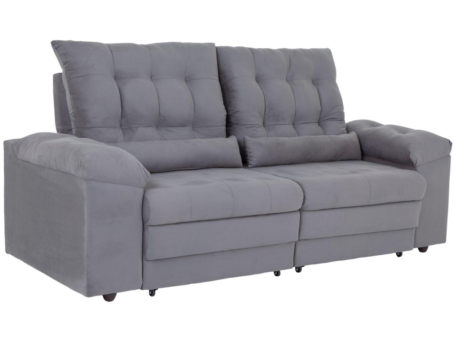 Sofá 2 e 3 Lugares Retrátil Reclinável Suede Phormatta Colômbia SMP