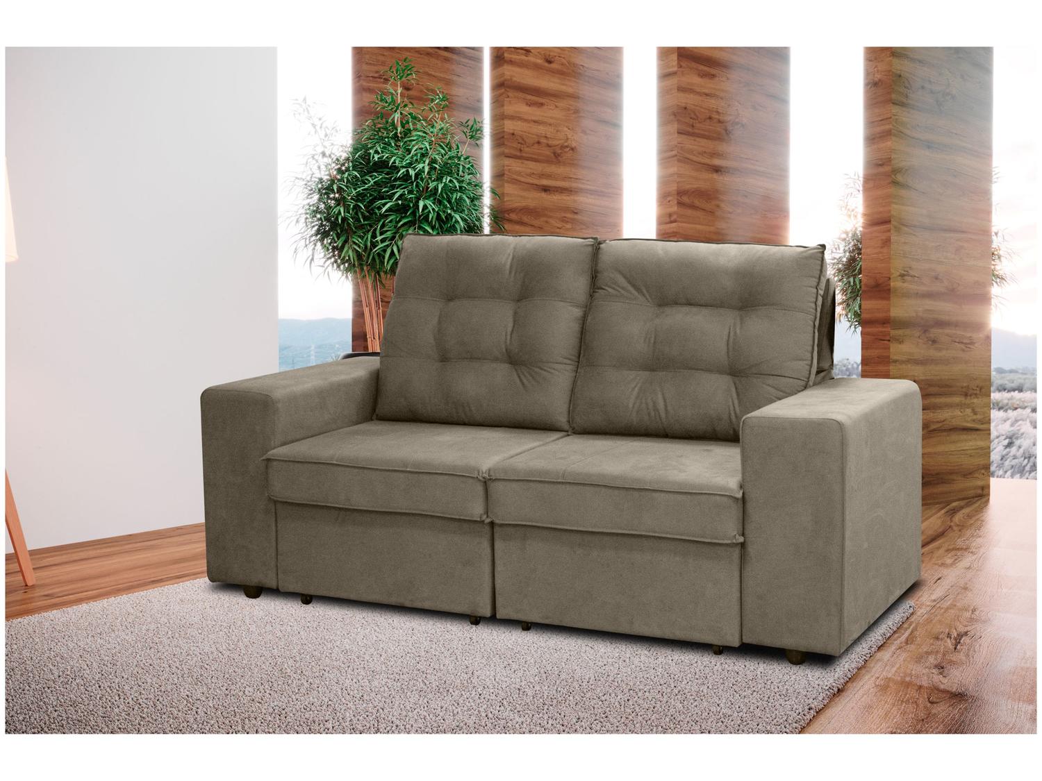 Sofá 2 Lugares Retrátil Reclinável Suede Phormatta Abbas SMP