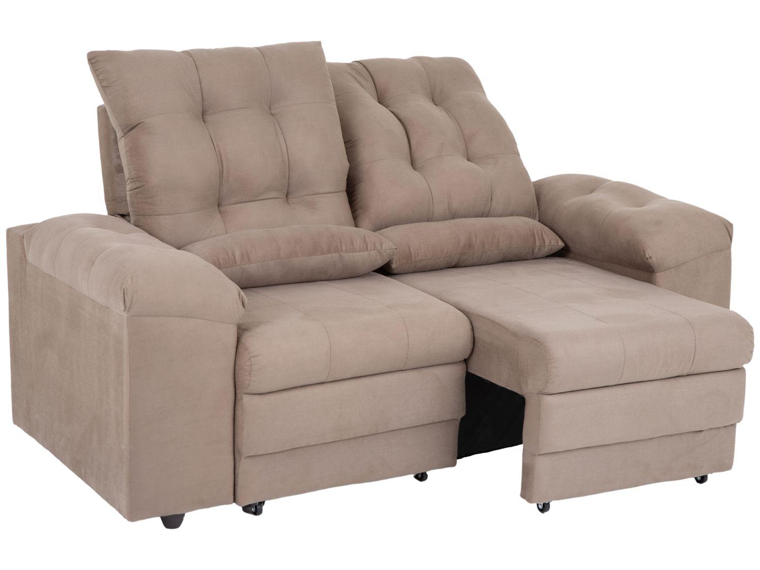 Sofá 2 Lugares Retrátil Reclinável Suede Phormatta Colômbia SMP