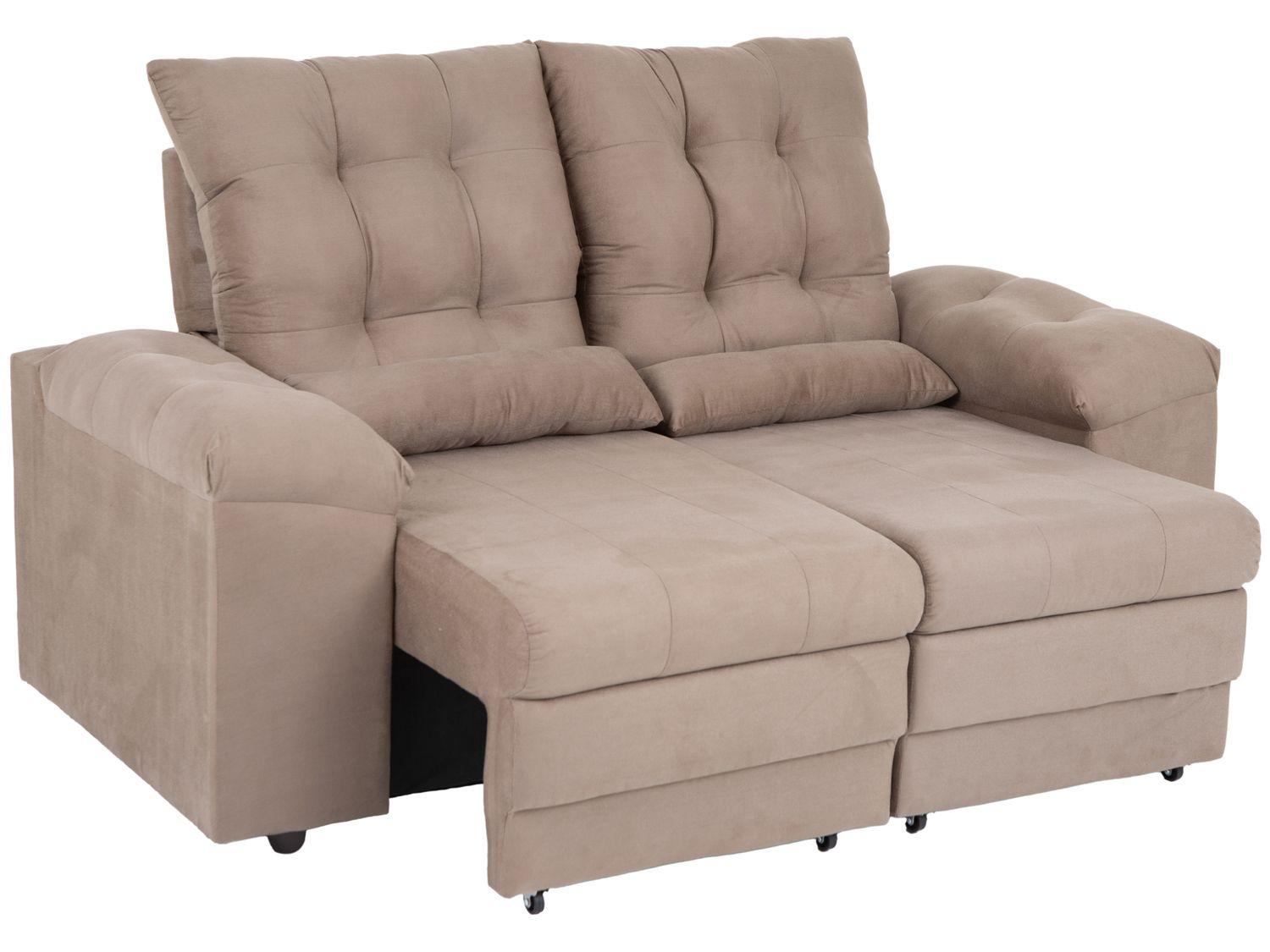 Sofá 2 Lugares Retrátil Reclinável Suede Phormatta Colômbia SMP