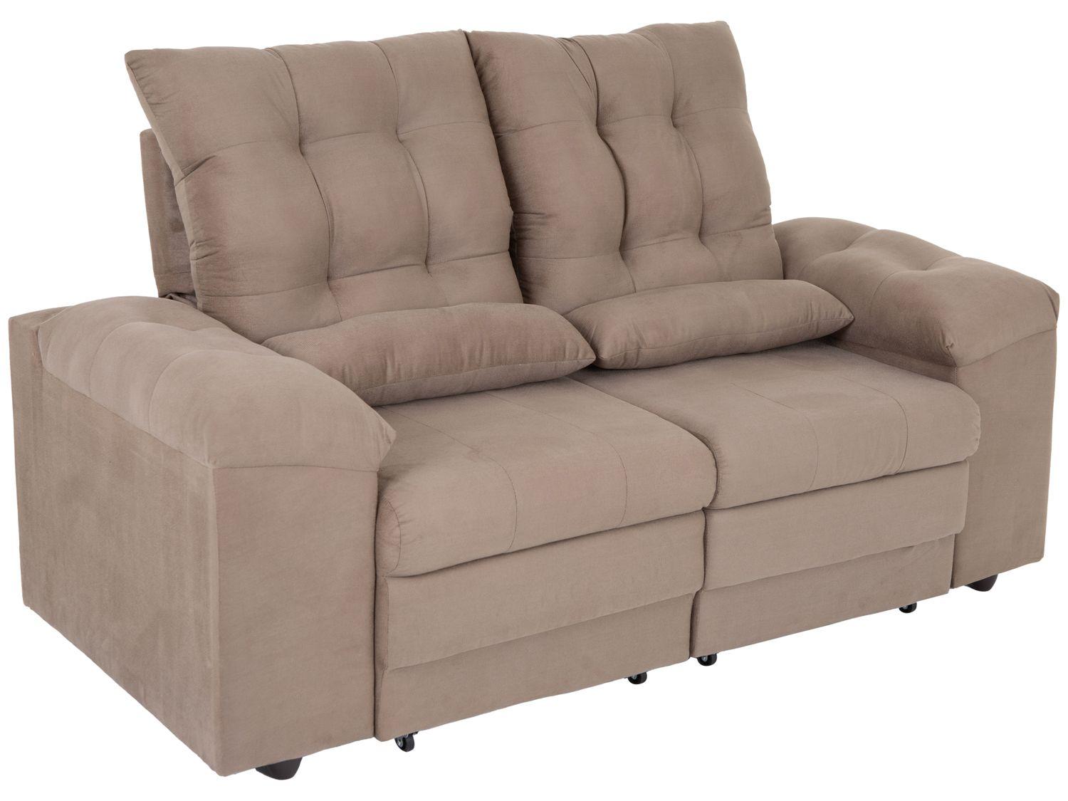 Sofá 2 Lugares Retrátil Reclinável Suede Phormatta Colômbia SMP
