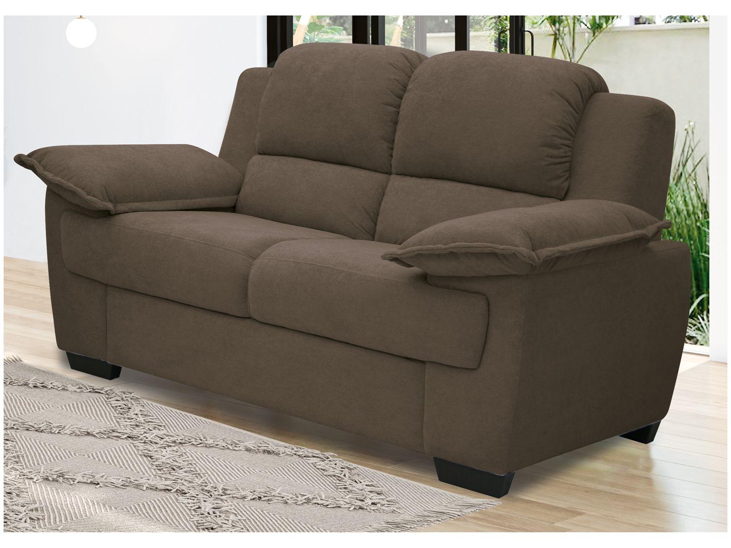 Sofá 2 Lugares Suede Carmel Linoforte