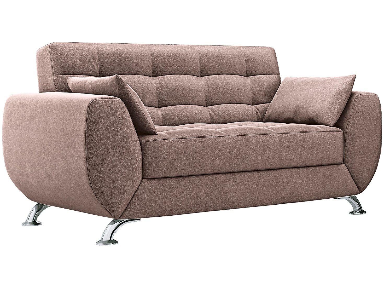 Sofá 2 Lugares Suede Elegance Larissa Linoforte Sofá 2 Lugares Magazine Luiza