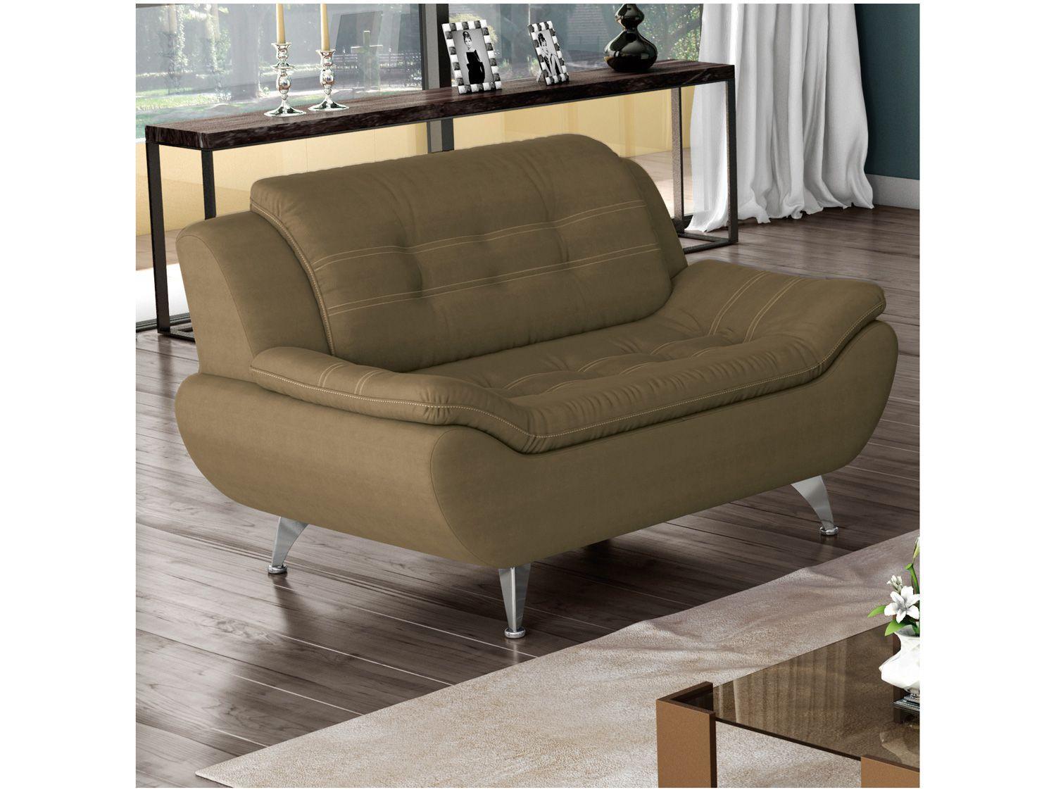 Sofá 2 Lugares Suede Mirage Linoforte Sofá 2 Lugares Magazine Luiza