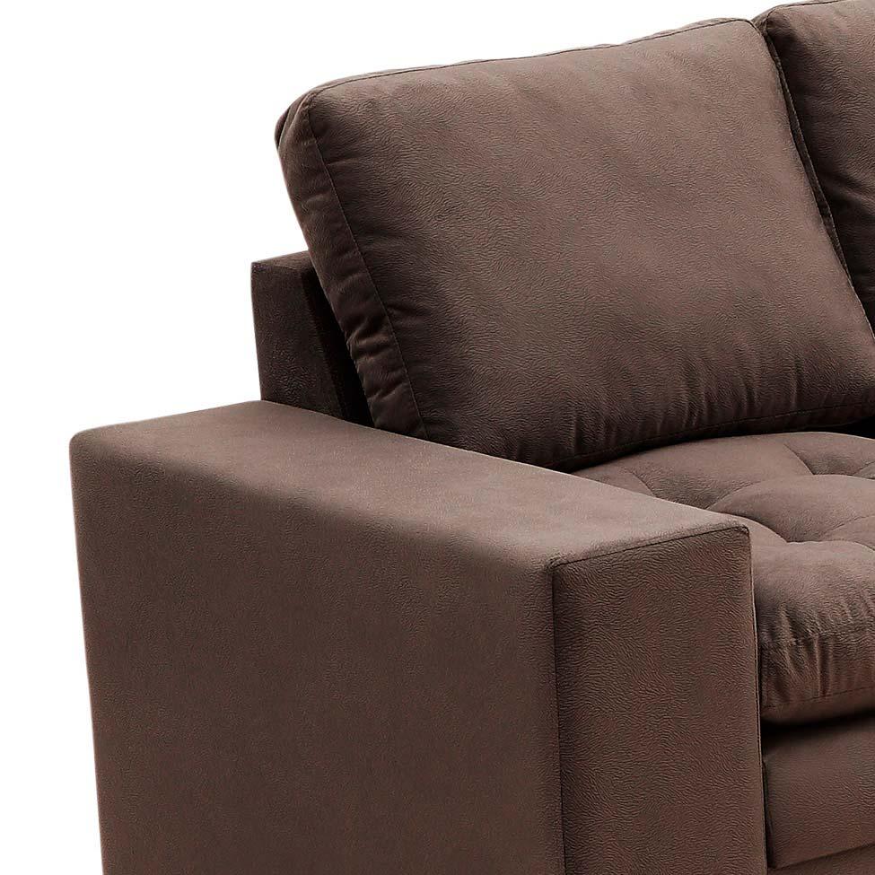 Sofá 3 Lugares Camburí Suede Castor Mobly Sofá 3 Lugares Magazine