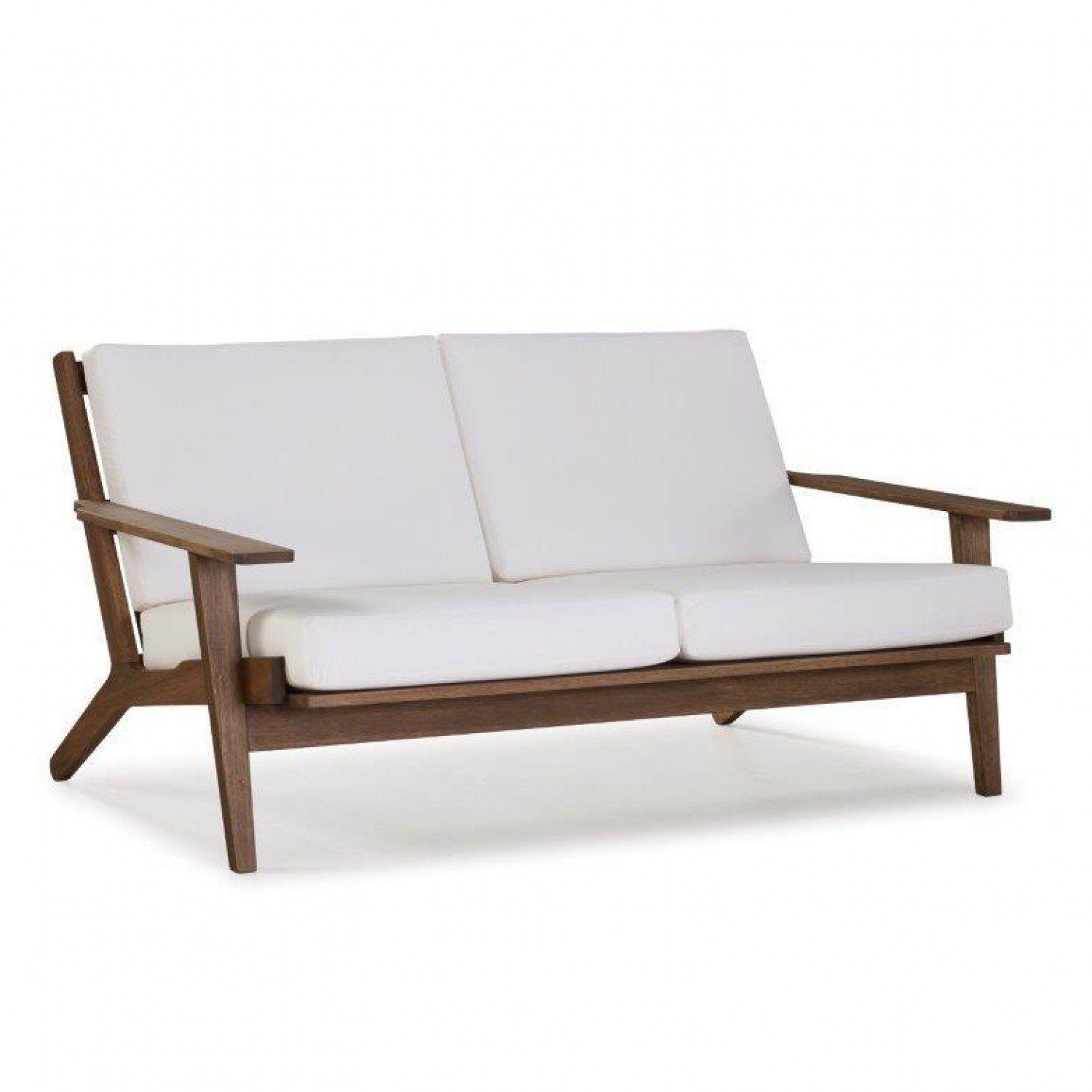 Sofá 3 Lugares em Madeira Maciça Lotus Casa e Jardim Móveis Stain