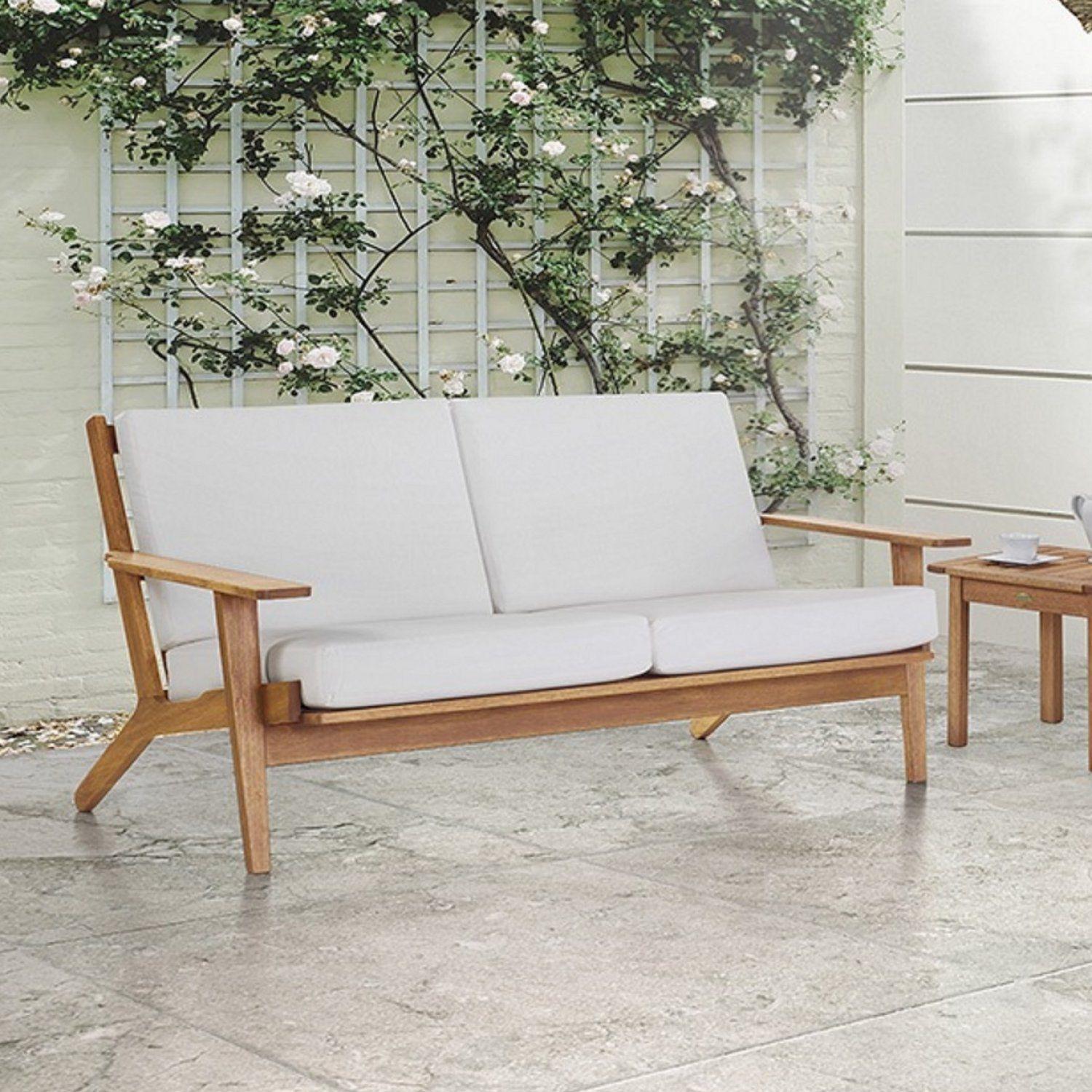 Sofá 3 Lugares em Madeira Maciça Lotus Casa e Jardim Móveis Stain