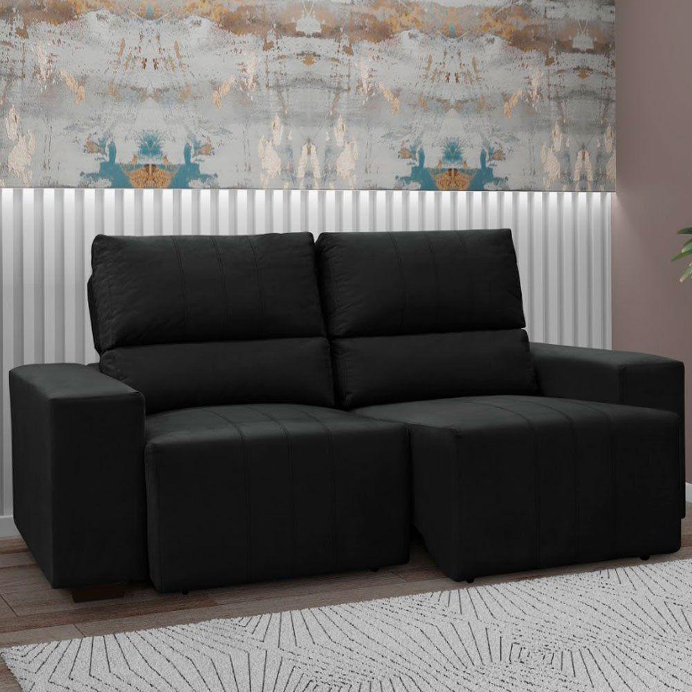 Sofá 3 Lugares Granada Retrátil e Reclinável Simbal 750018 Sofás