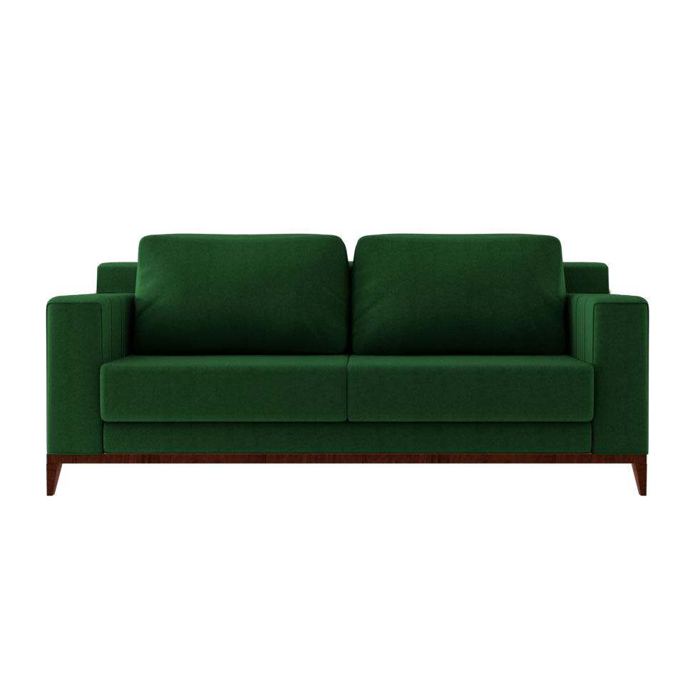 Sofá 3 Lugares Marjorie Linho Verde 180 cm Mundo futon Sofás