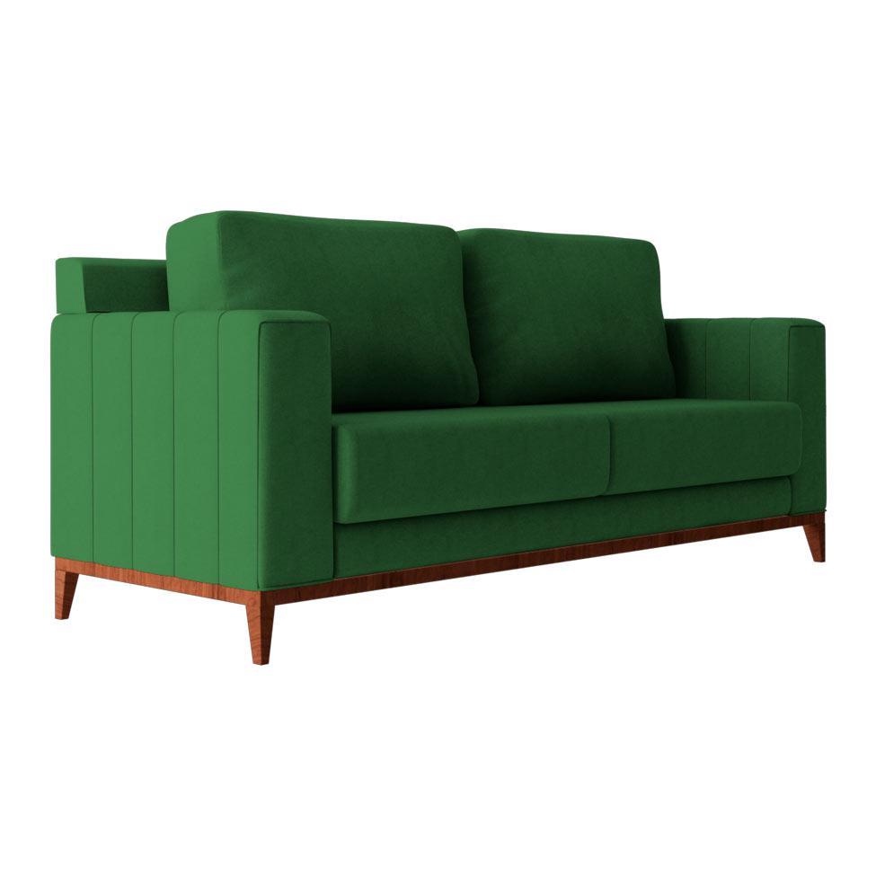 Sofá 3 Lugares Marjorie Linho Verde 180 cm Mundo futon Sofás