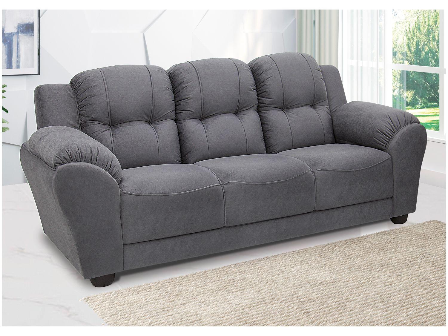 Sofá 3 Lugares Suede Adágio Linoforte