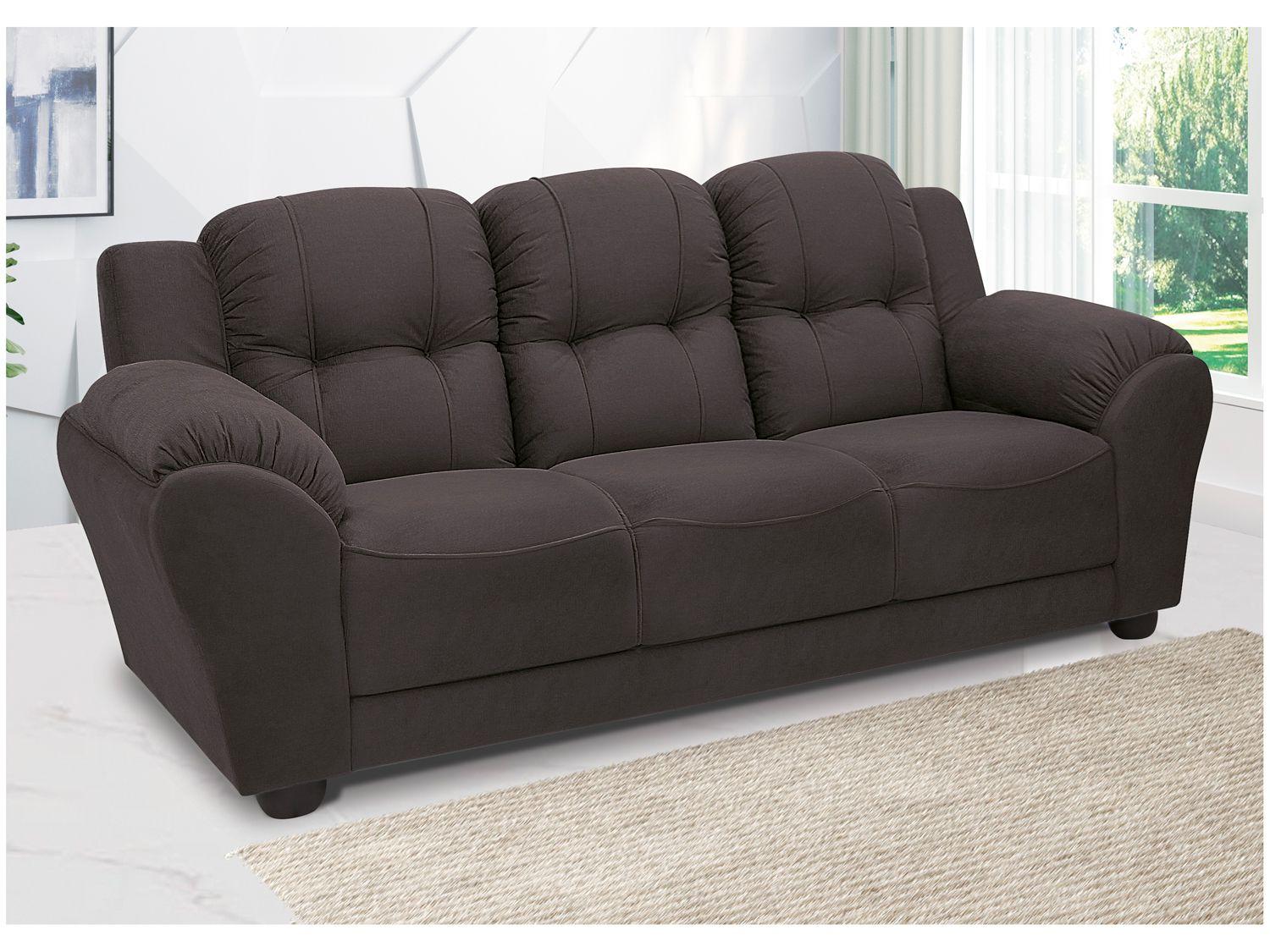 Sofá 3 Lugares Suede Adágio Linoforte