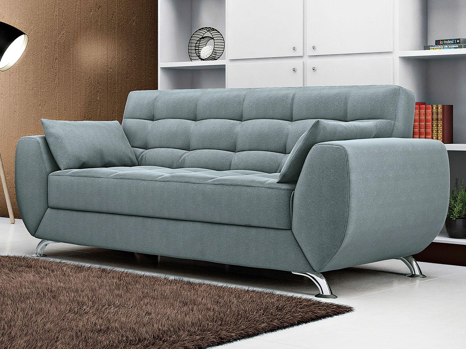 Sofá 3 Lugares Suede Elegance Larissa Linoforte Sofás Magazine Luiza