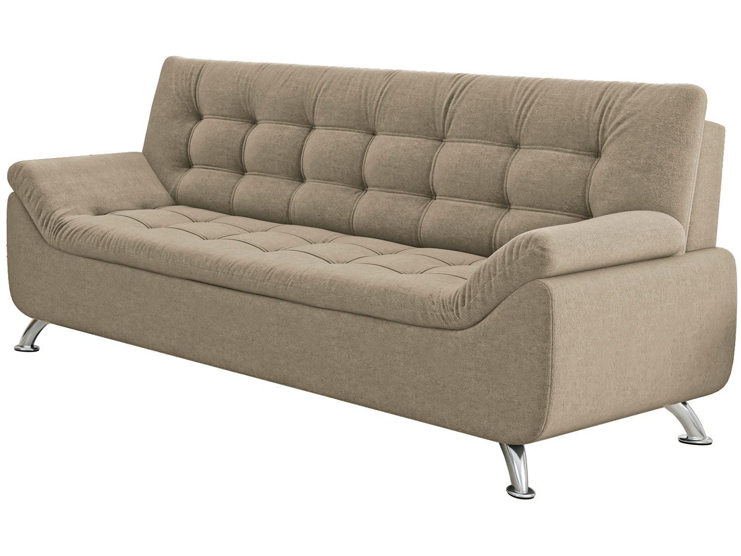 Sofá 3 Lugares Suede Linoforte Durban