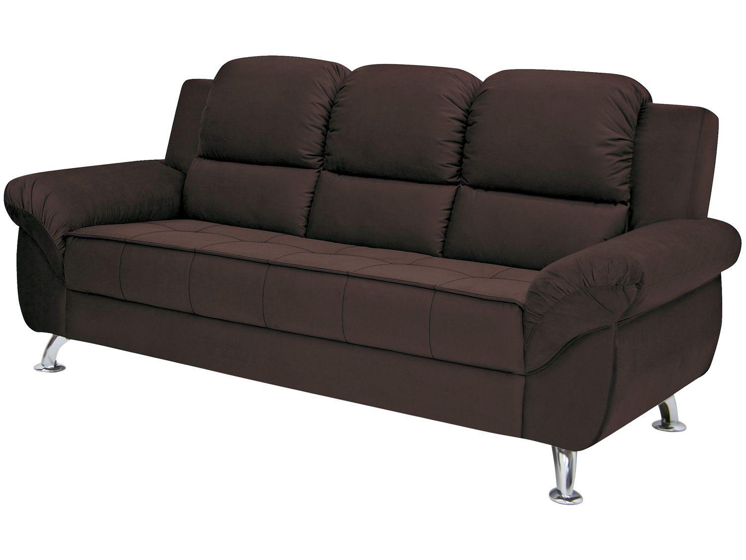 Sofá 3 Lugares Suede Marselha Linoforte