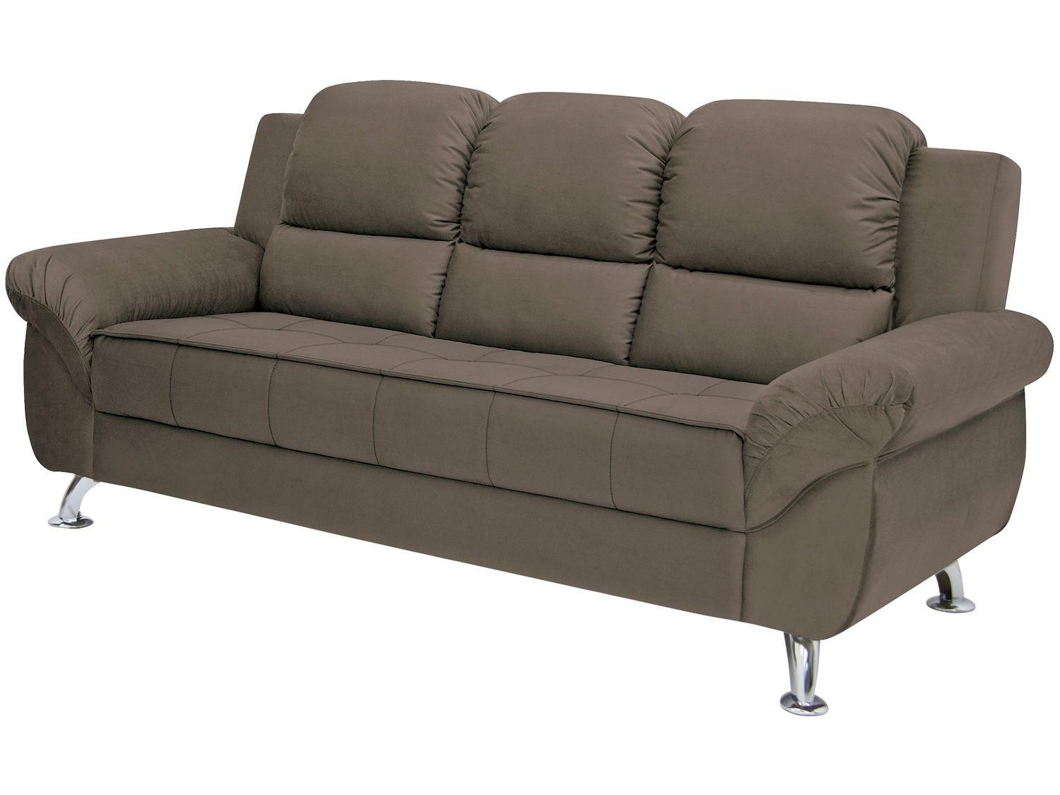 Sofá 3 Lugares Suede Marselha Linoforte